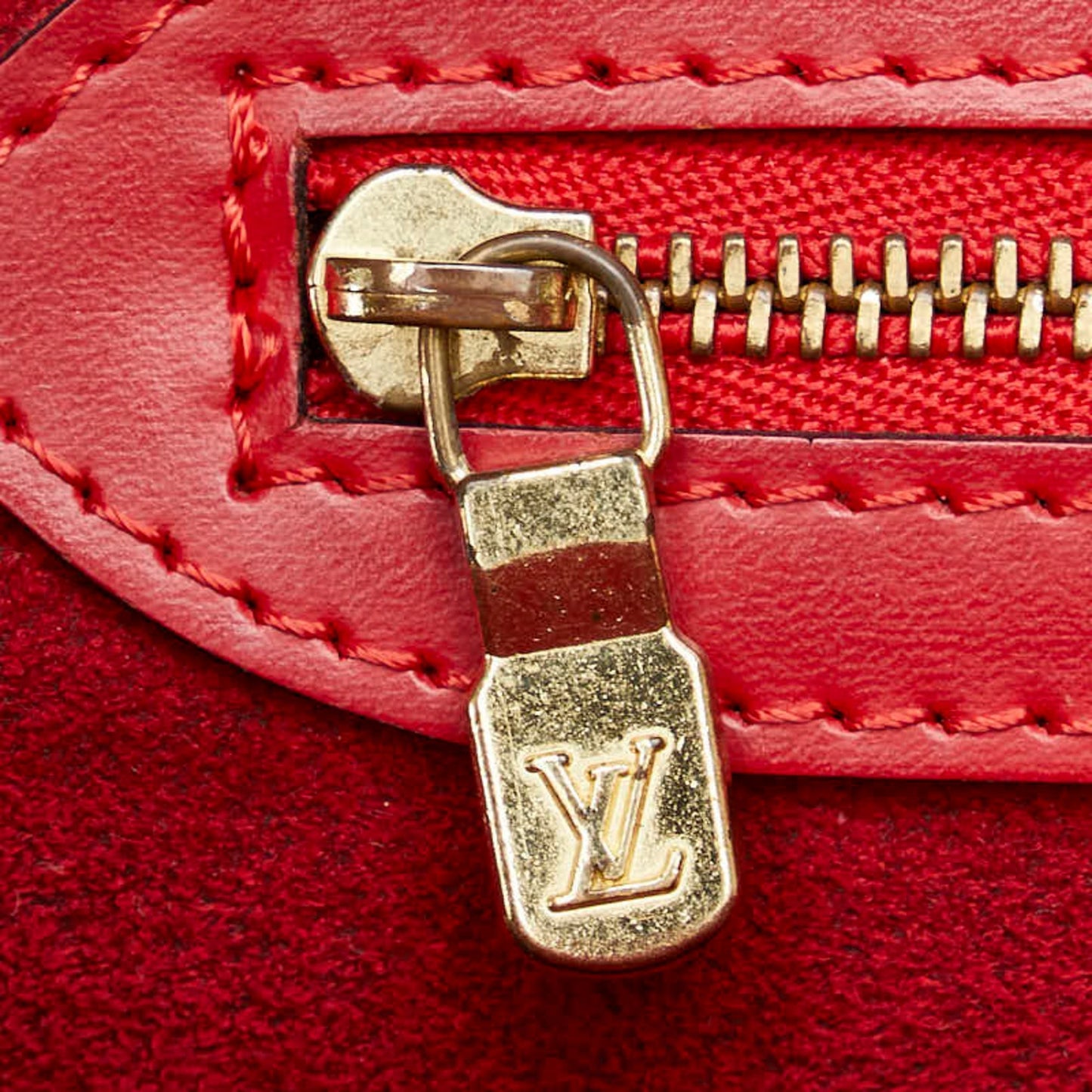 Louis Vuitton Lussac, Red, Leather, shoulder