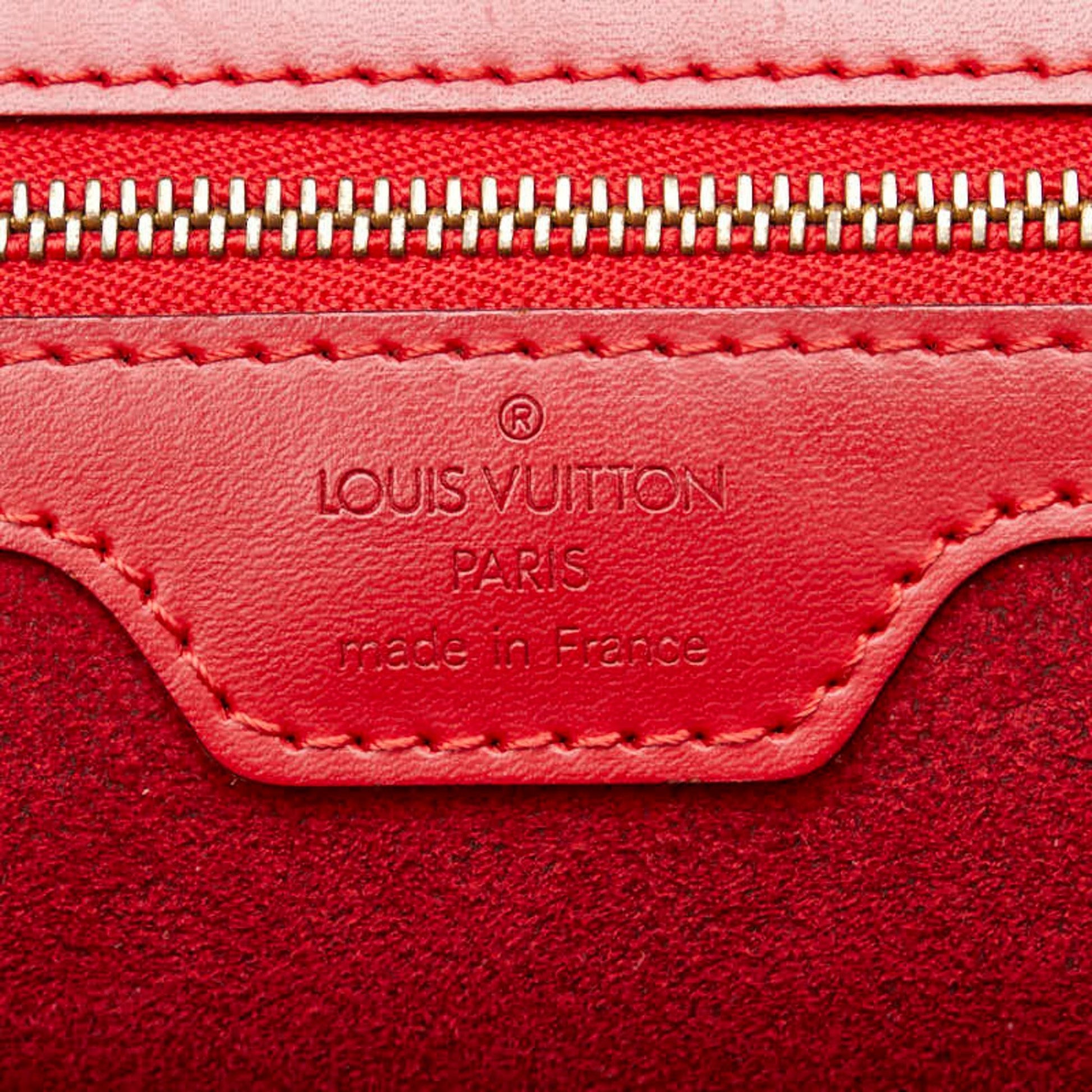 Louis Vuitton Lussac, Red, Leather, shoulder