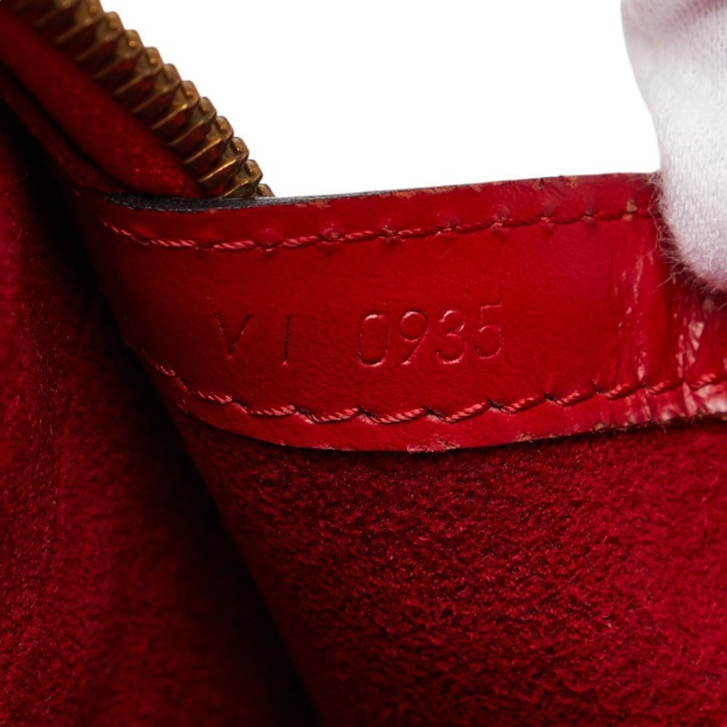 Louis Vuitton Lussac, Red, Leather, shoulder