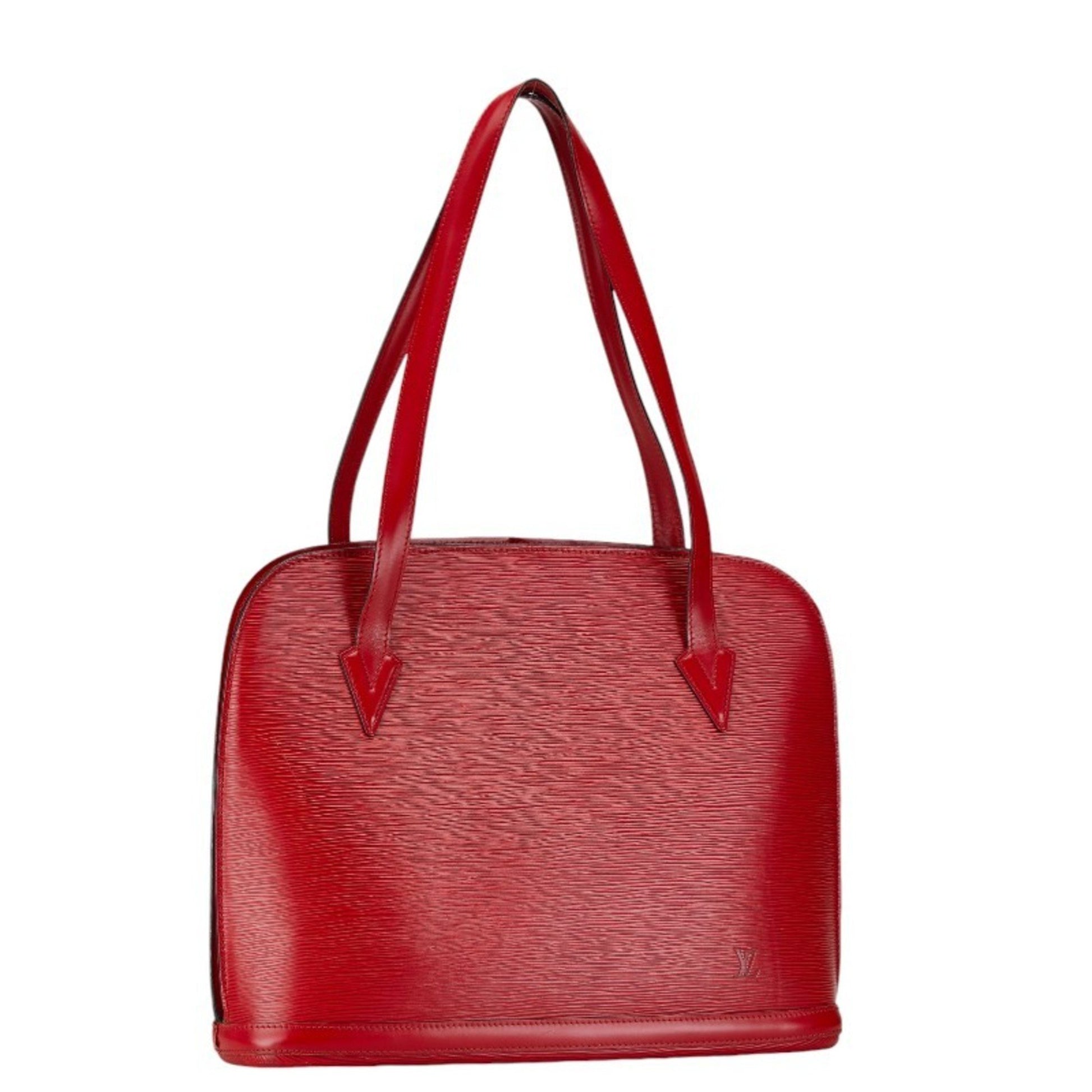 Louis Vuitton Lussac, Red, Leather, shoulder