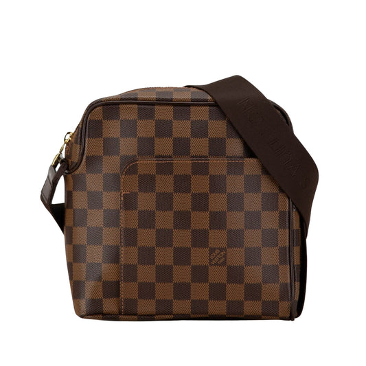 Louis Vuitton Olav, Brown, Canvas, shoulder