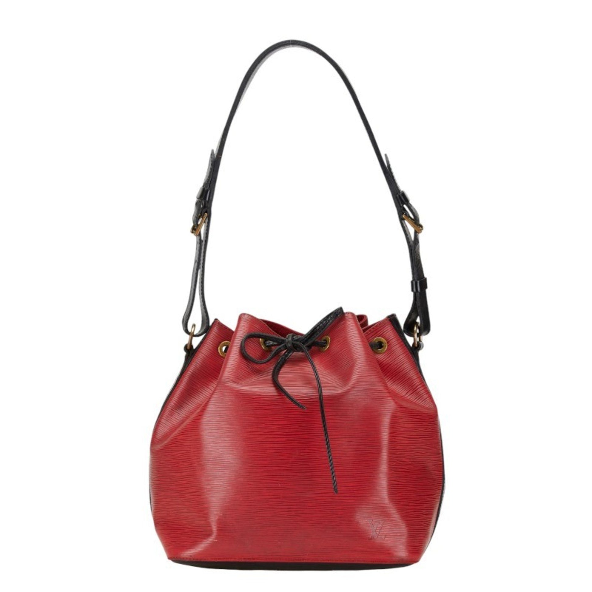 Louis Vuitton Noé, Red, Leather, shoulder