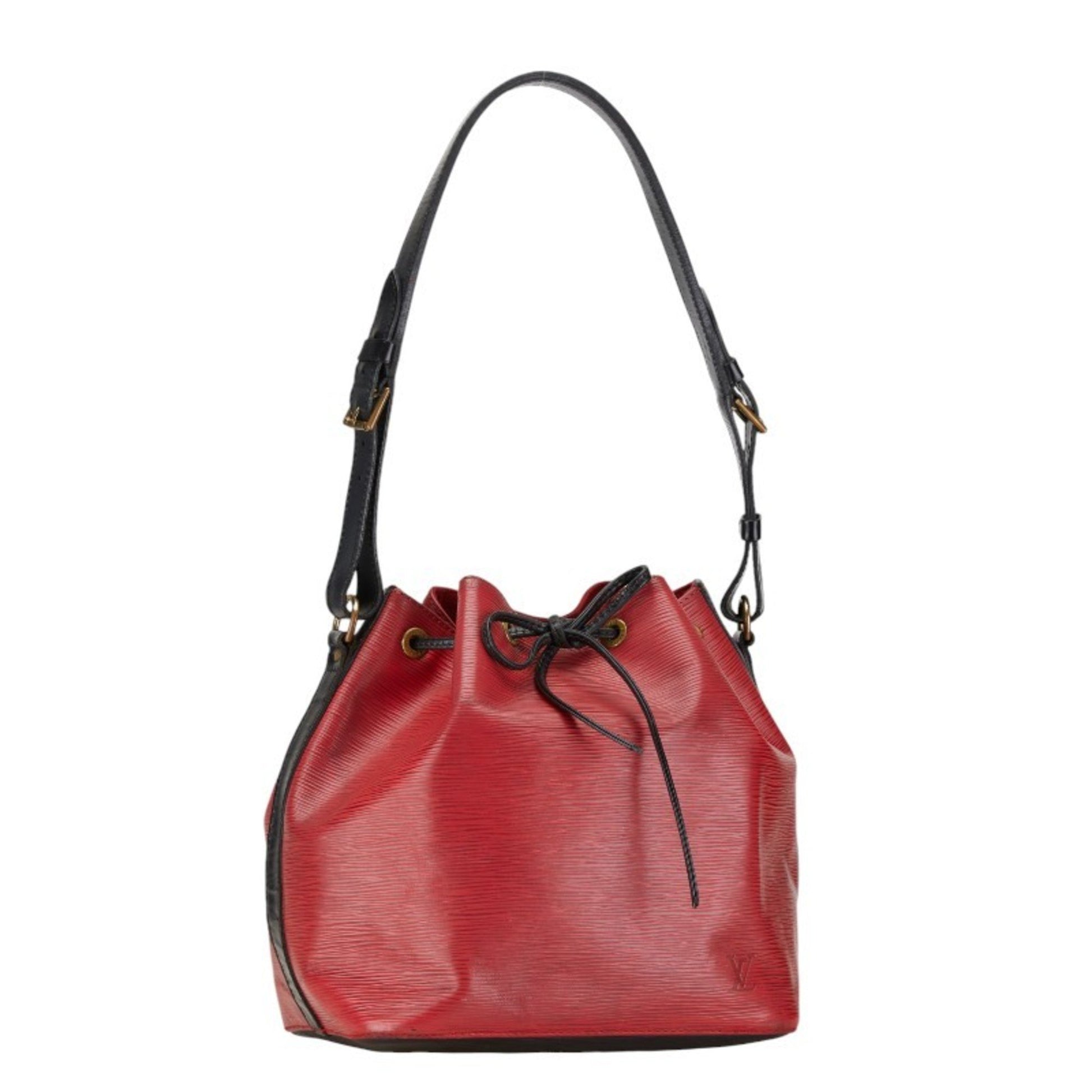 Louis Vuitton Noé, Red, Leather, shoulder