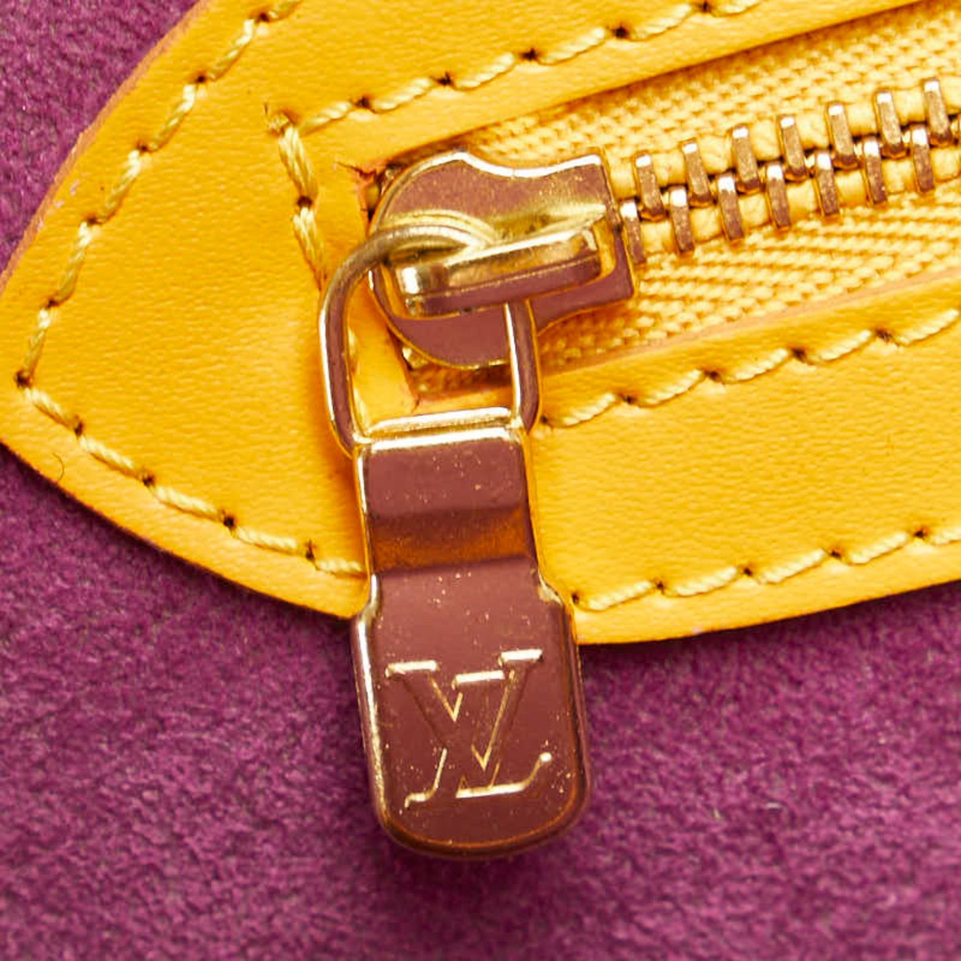 Louis Vuitton Lussac, Yellow, Leather, shoulder