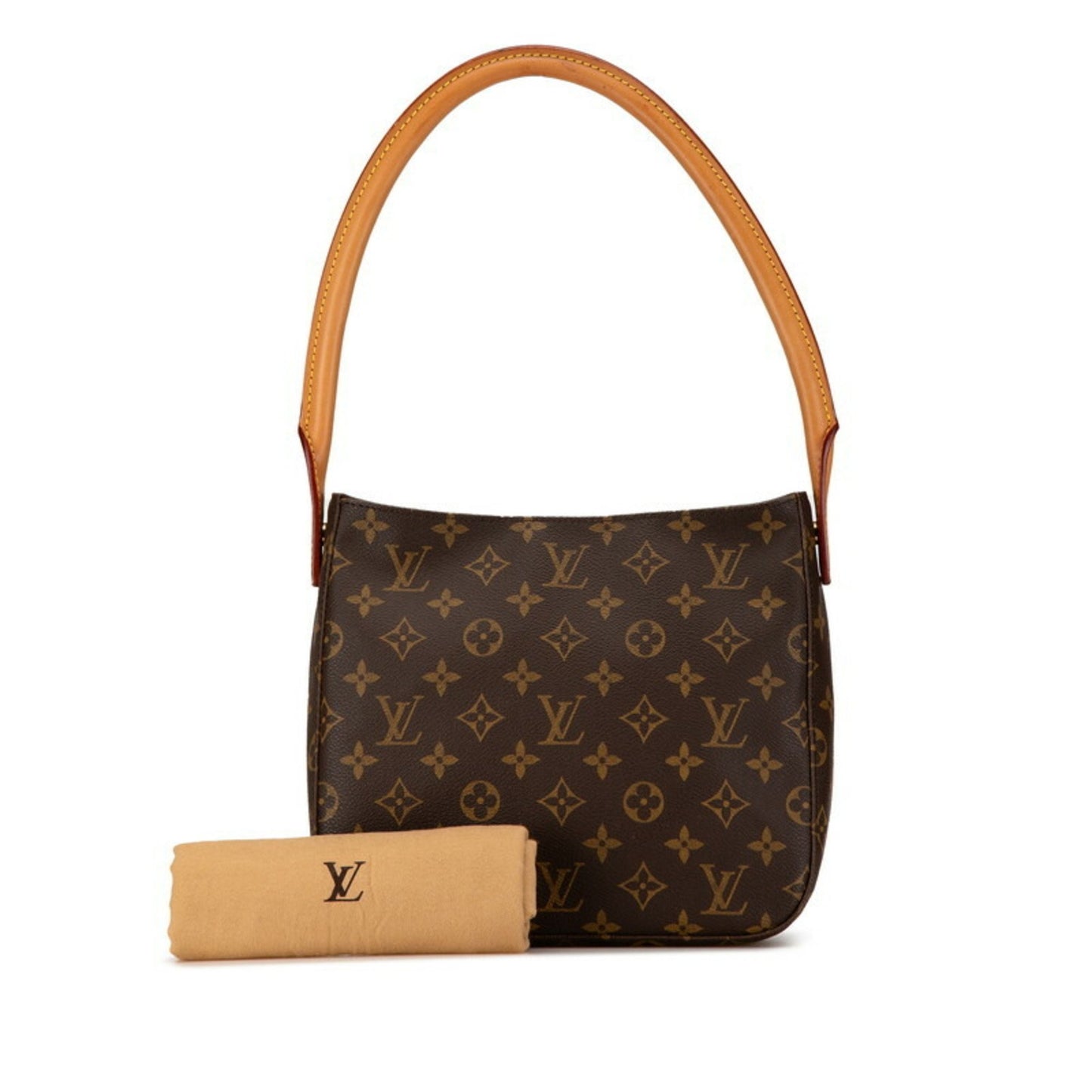 Louis Vuitton Looping MM, Brown, Canvas, shoulder