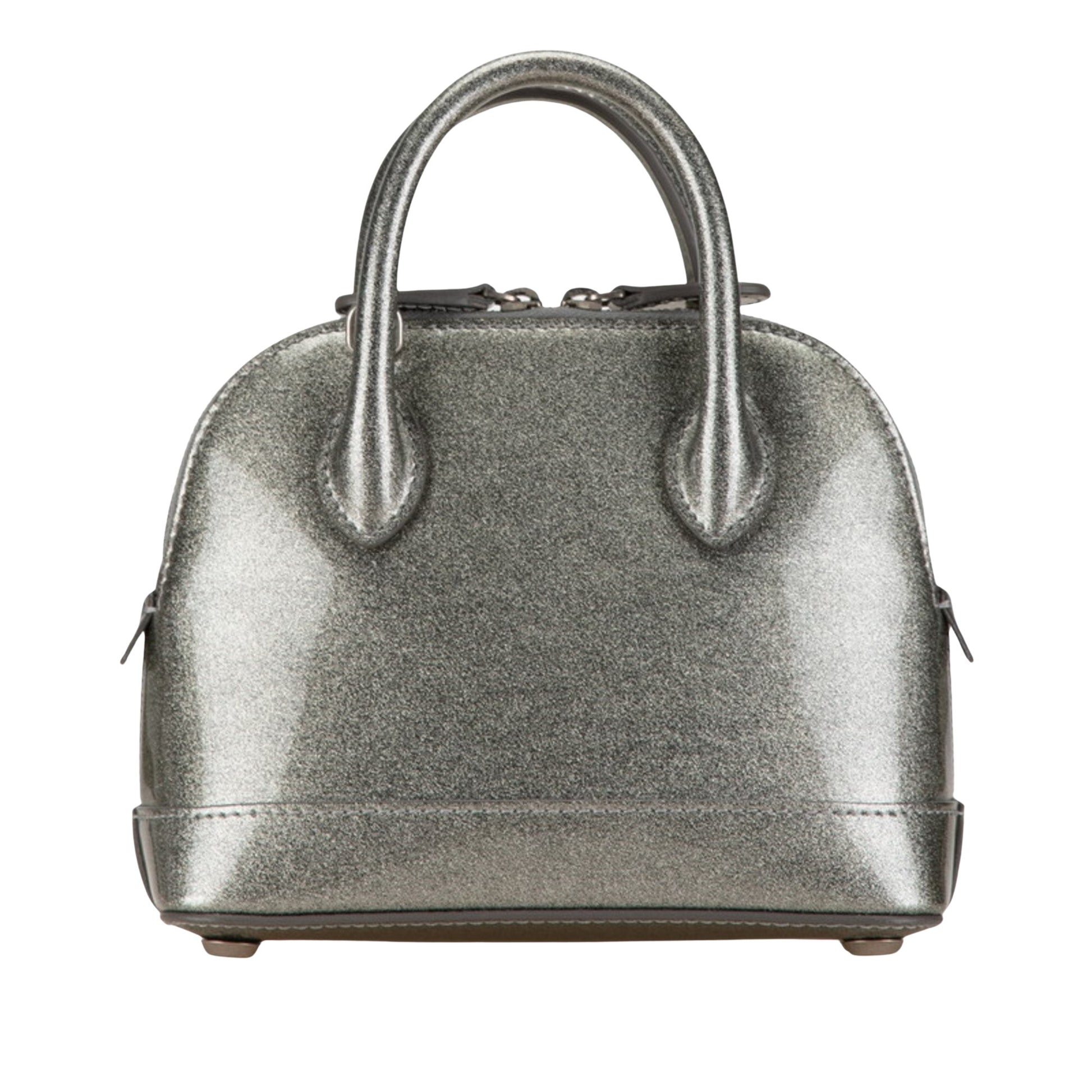 Balenciaga Ville, Silver, Leather, handbag