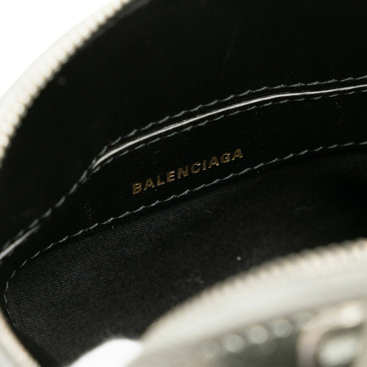 Balenciaga Ville, Silver, Leather, handbag