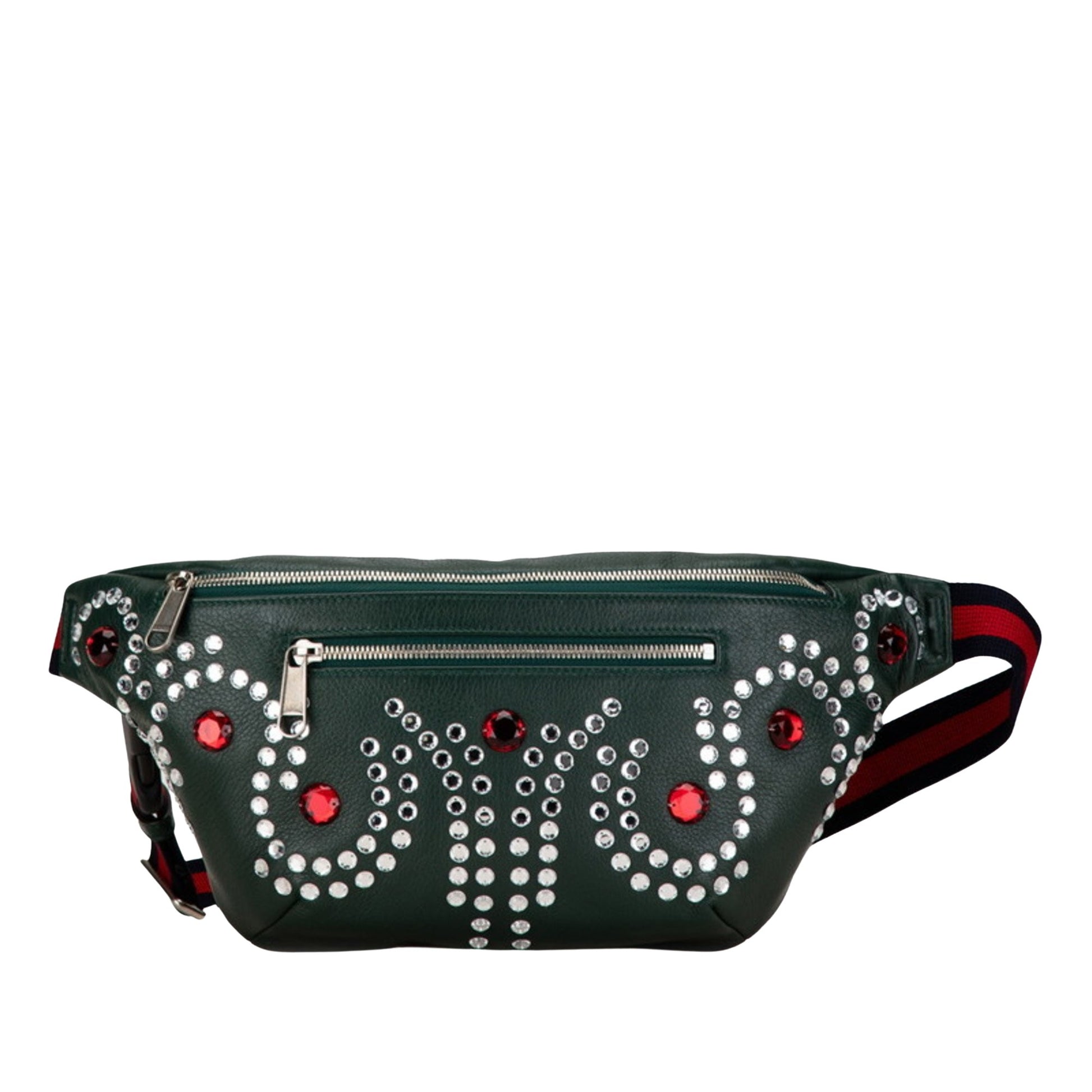 Gucci Ophidia, Green, Leather, shoulder