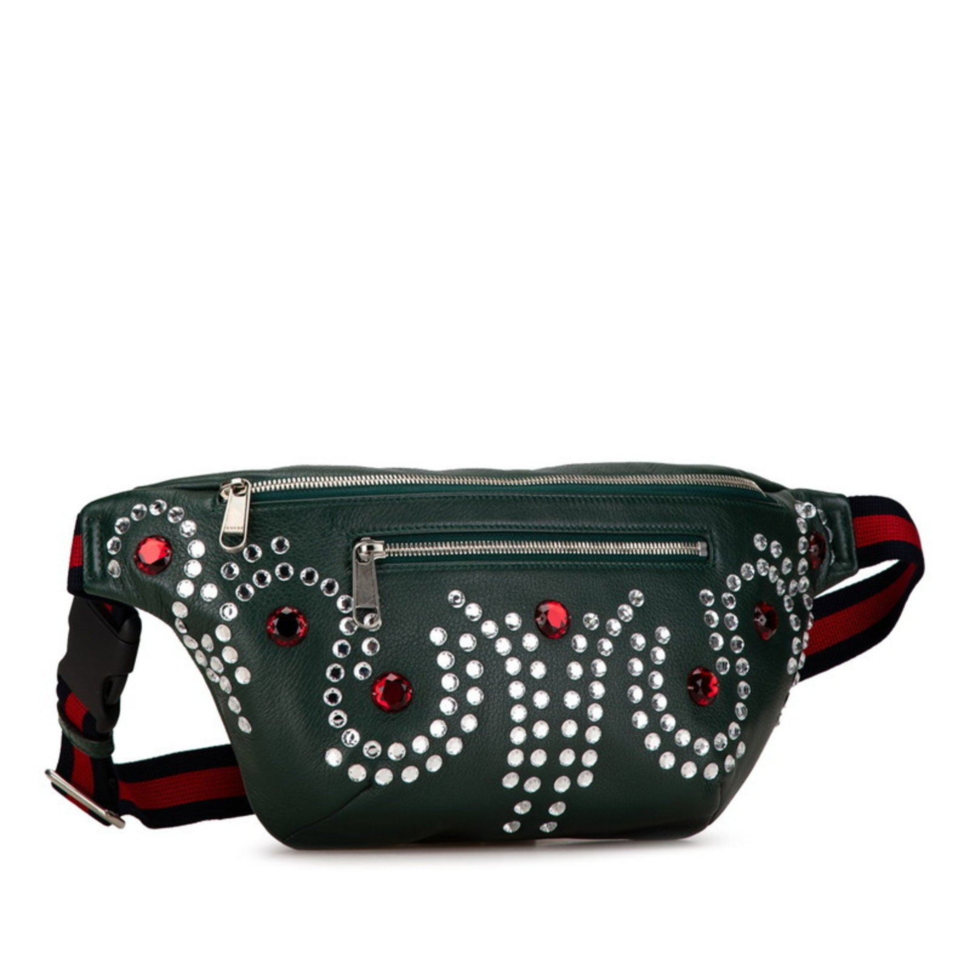 Gucci Ophidia, Green, Leather, shoulder