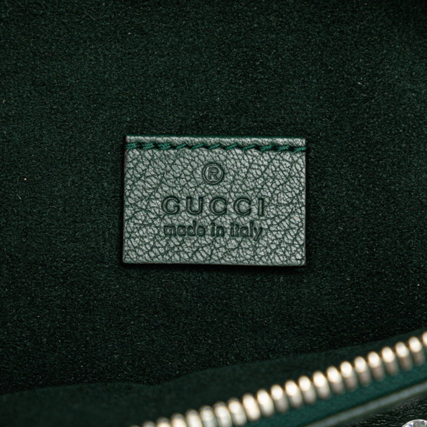 Gucci Ophidia, Green, Leather, shoulder