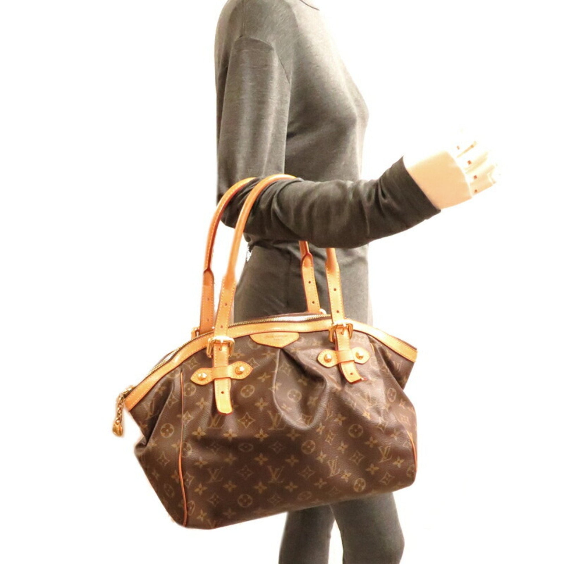 Louis Vuitton Tivoli, Brown, Canvas, handbag