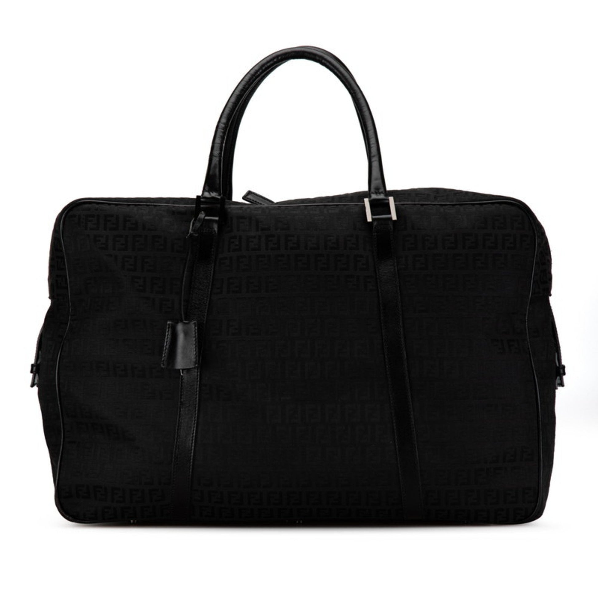 Fendi Zucca, Black, Canvas, travel