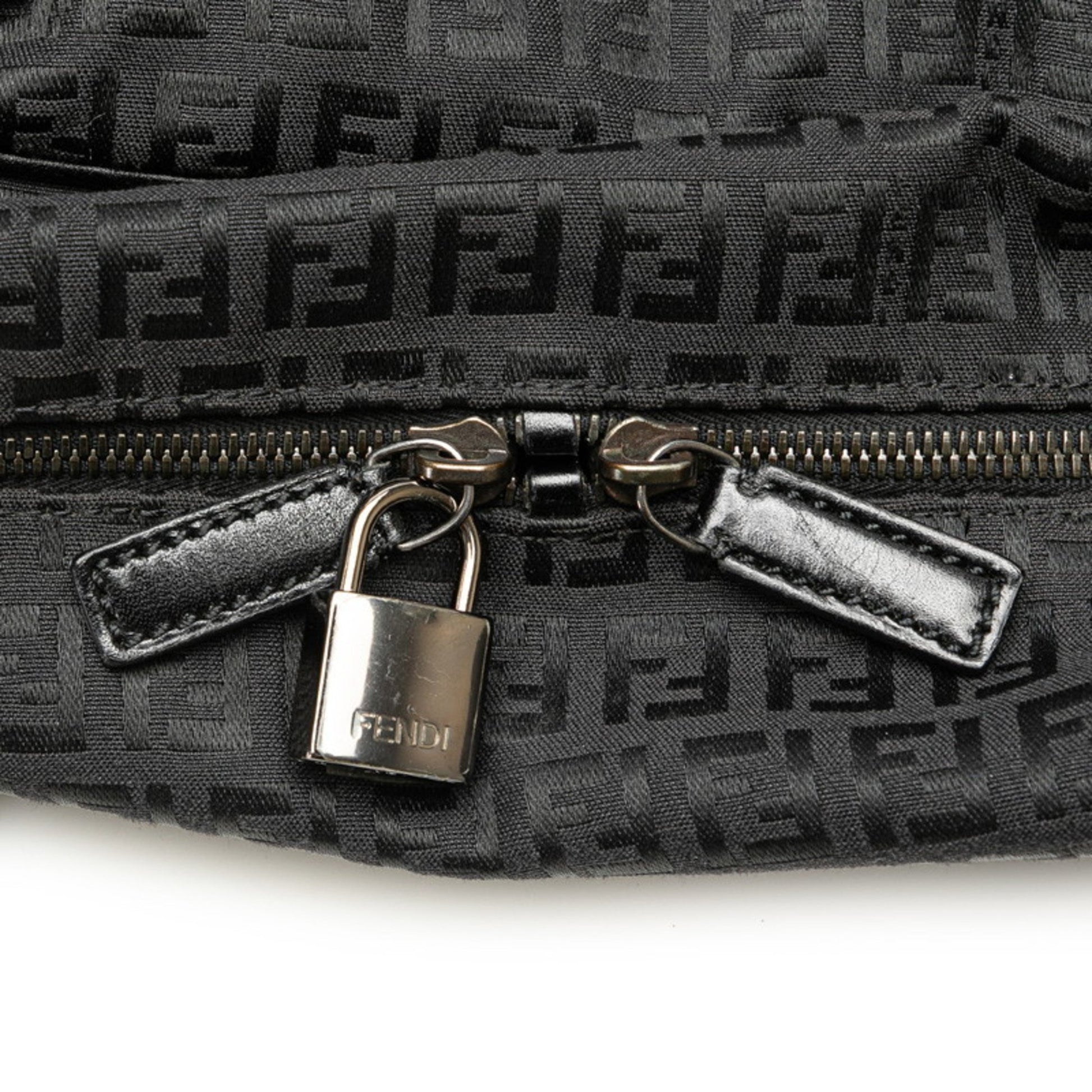 Fendi Zucca, Black, Canvas, travel