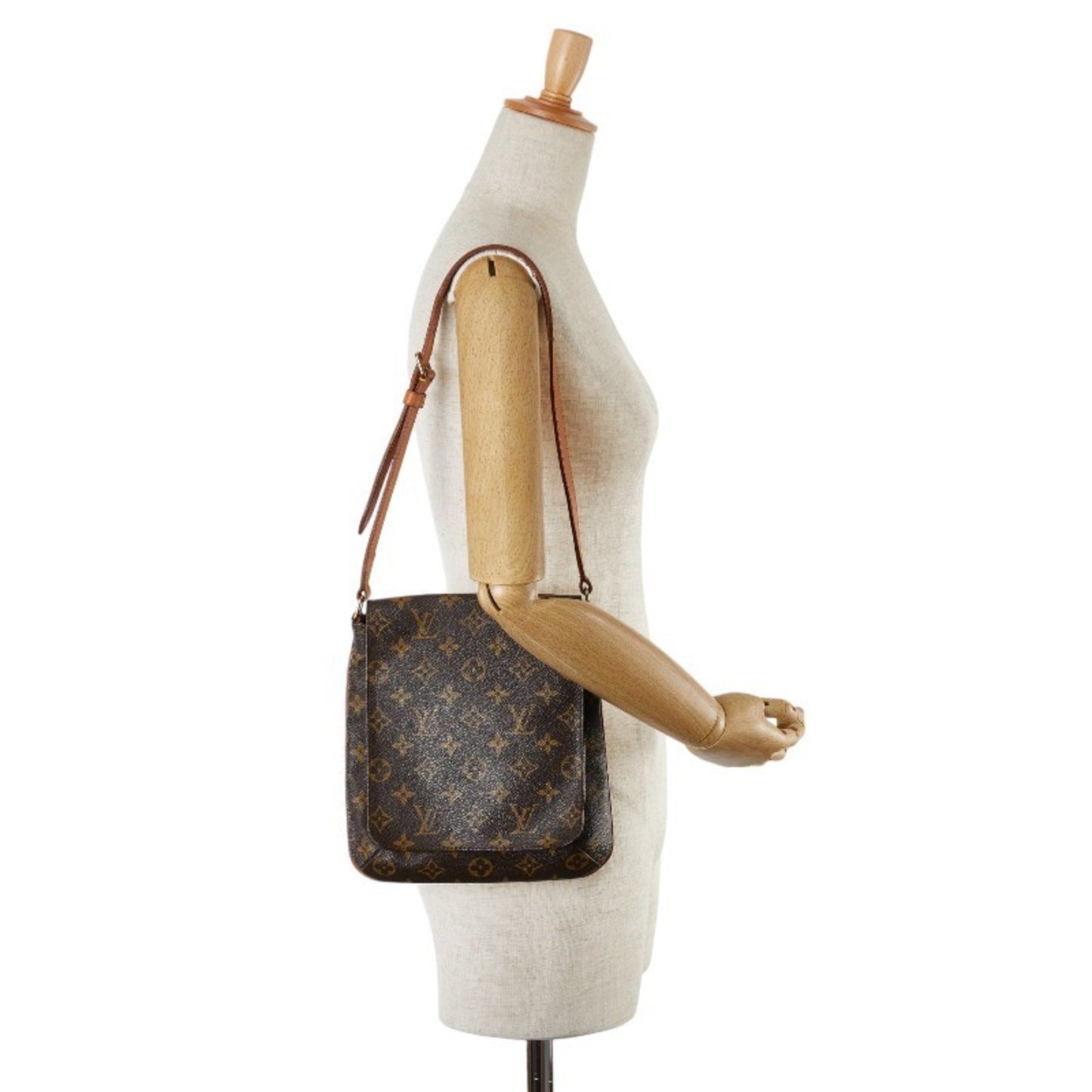 Louis Vuitton Musette Salsa, Brown, Canvas, shoulder