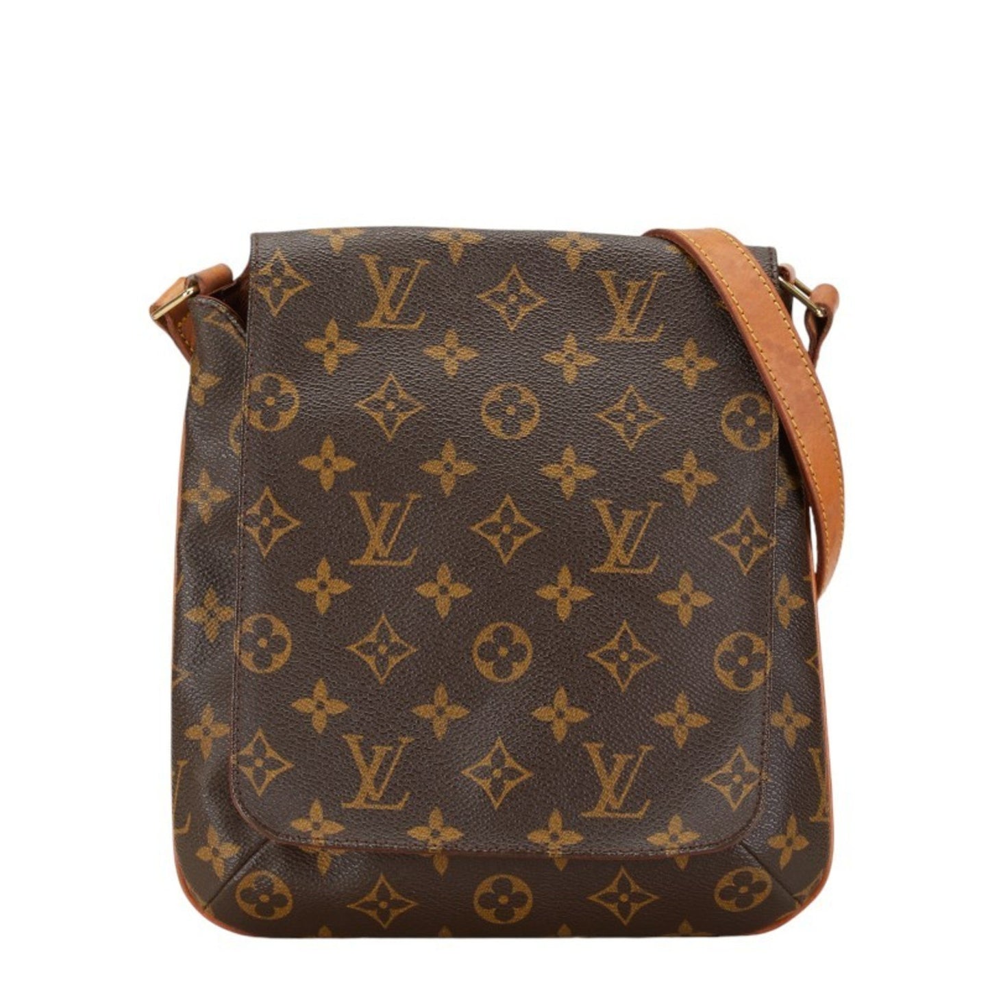 Louis Vuitton Musette Salsa, Brown, Canvas, shoulder