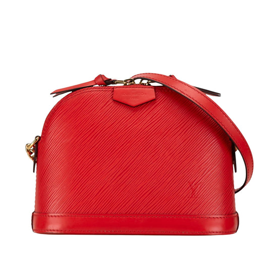 Louis Vuitton Alma, Red, Leather, shoulder