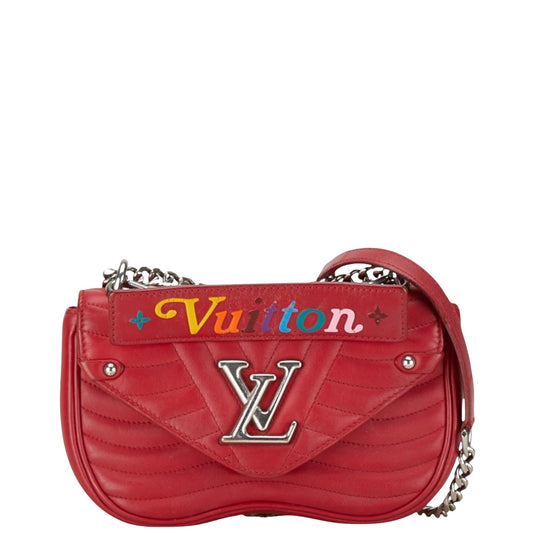 Louis Vuitton New Wave, Red, Leather, shoulder