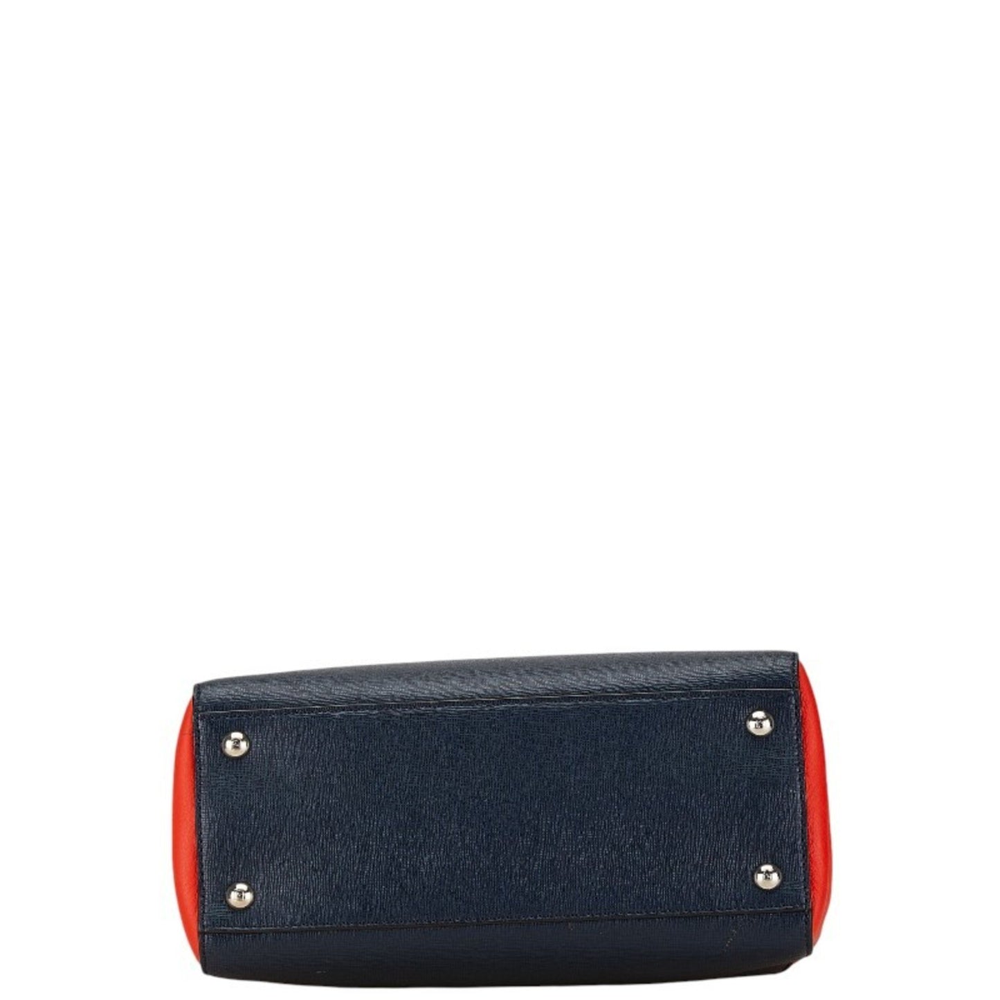 Fendi 2Jours, Navy, Leather, handbag