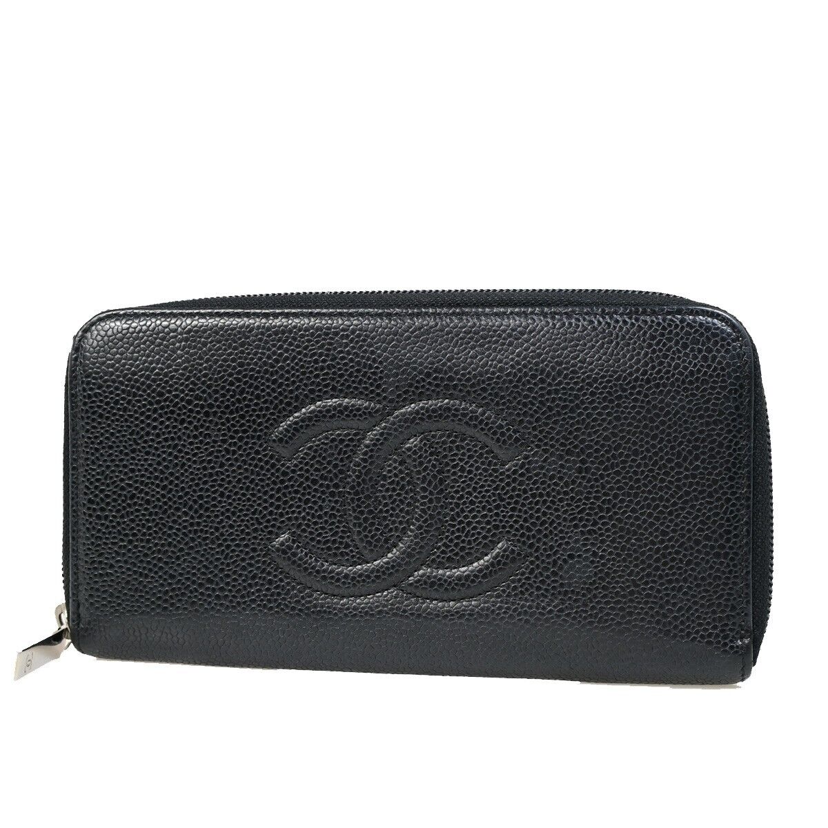 Chanel Zip around wallet, Black, Leather, wallet