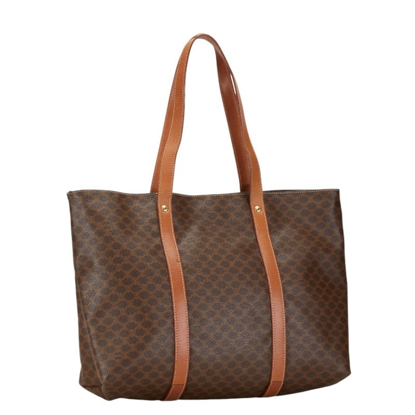 Céline Macadam, Brown, Canvas, tote