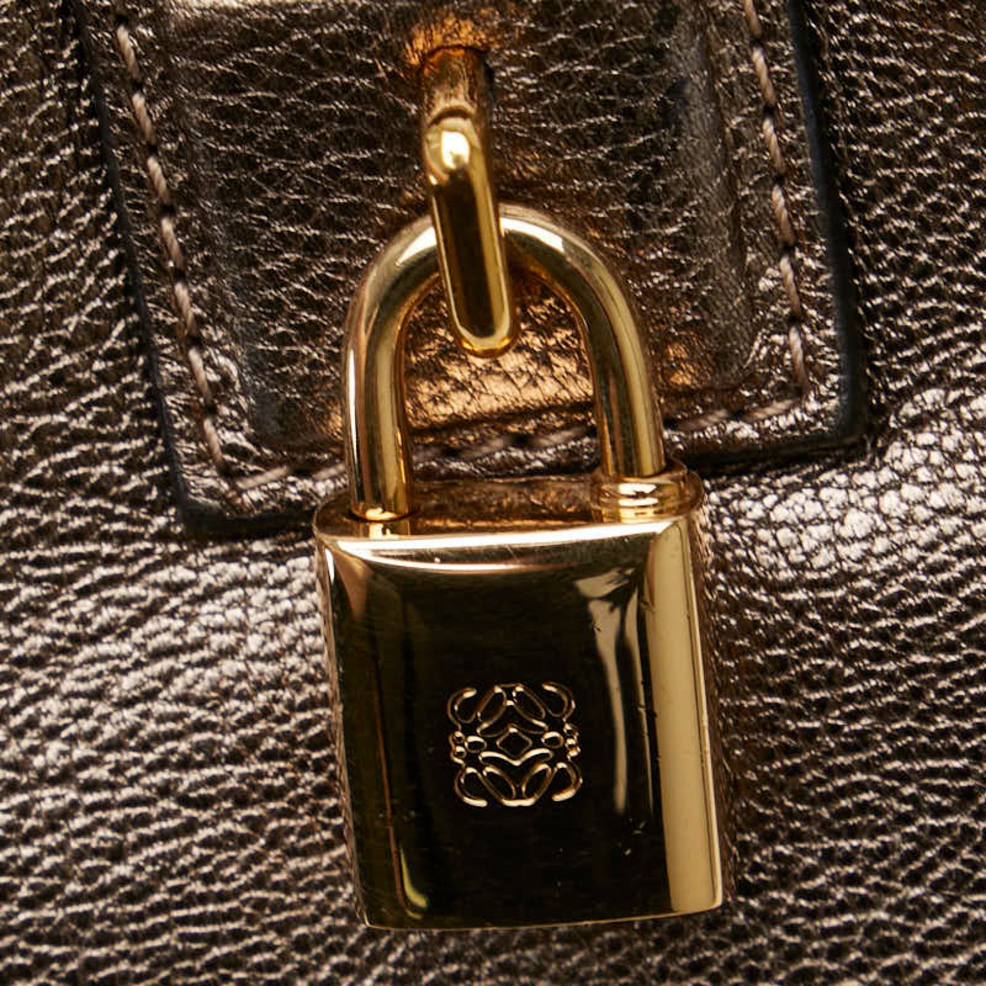 Loewe Amazona, Gold, Leather, handbag