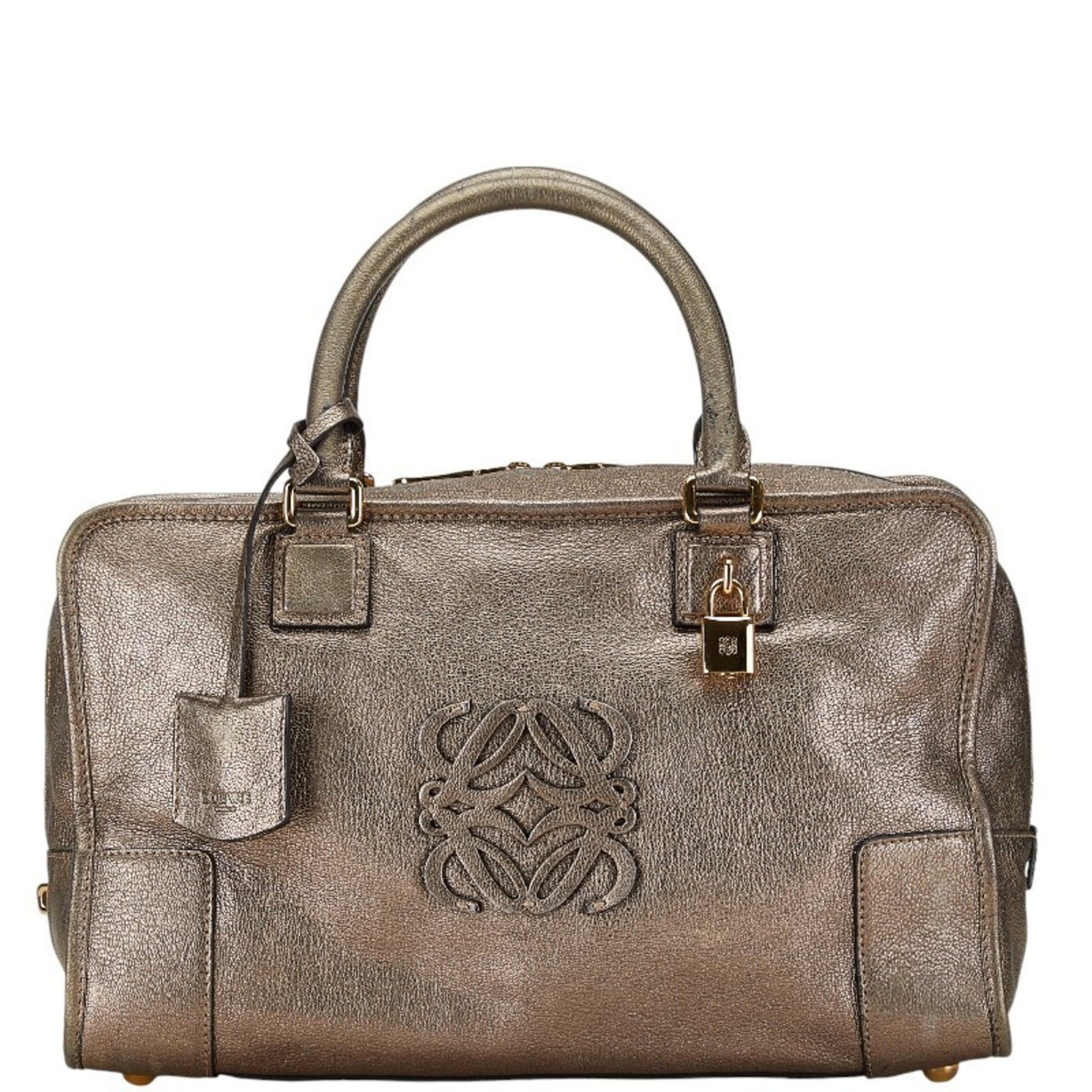 Loewe Amazona, Gold, Leather, handbag