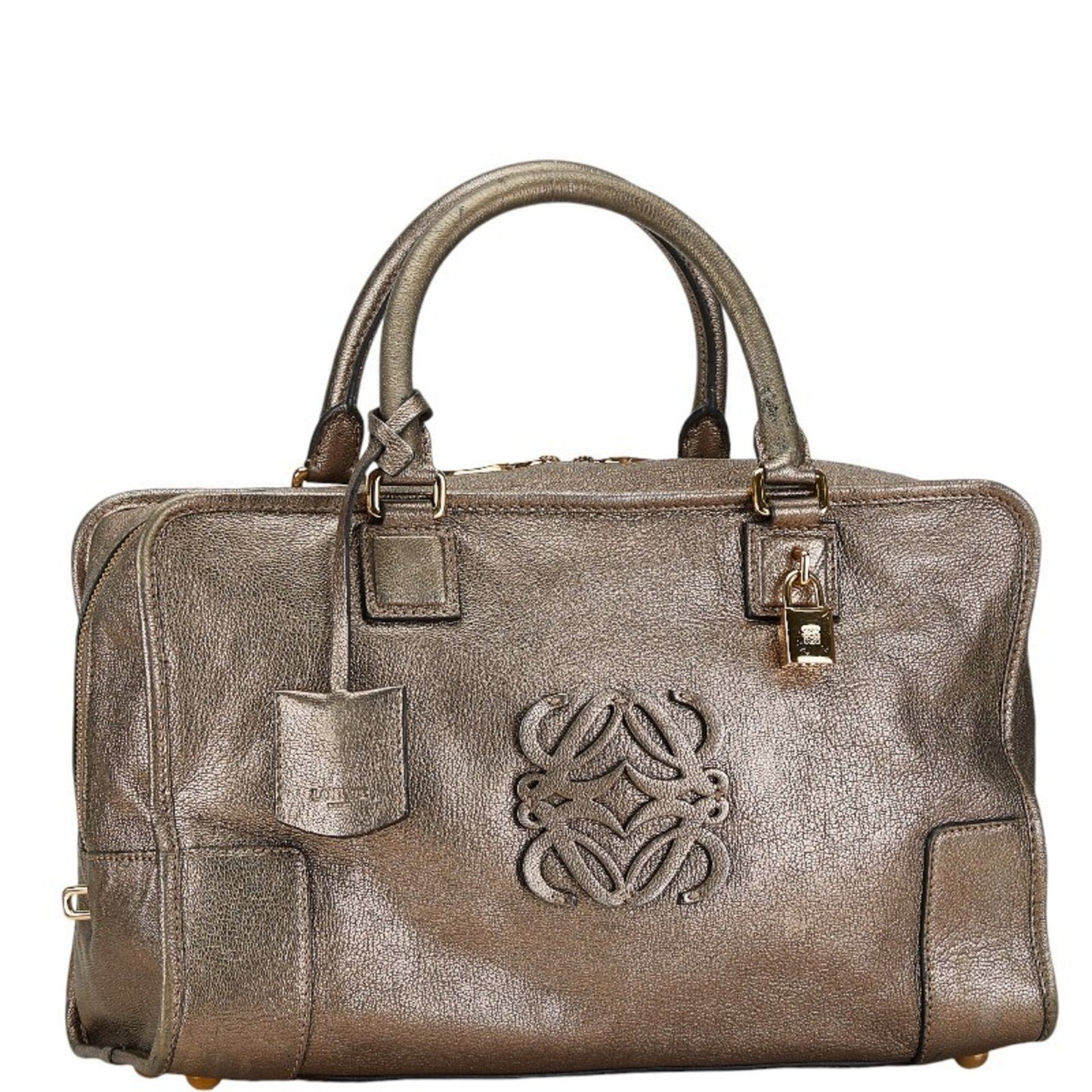 Loewe Amazona, Gold, Leather, handbag