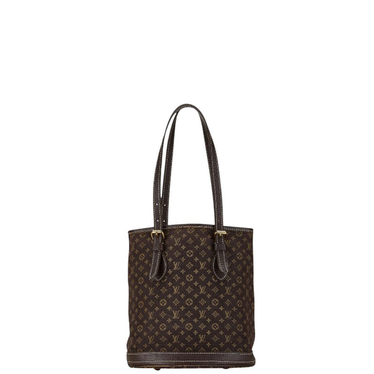 Louis Vuitton Bucket, Brown, Canvas, tote