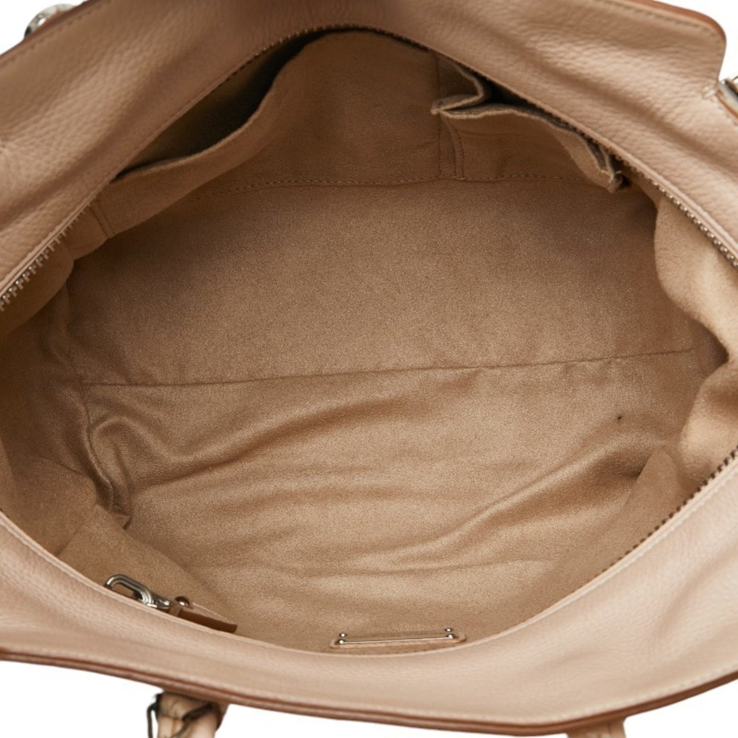 Salvatore Ferragamo Gancini, Beige, Leather, tote