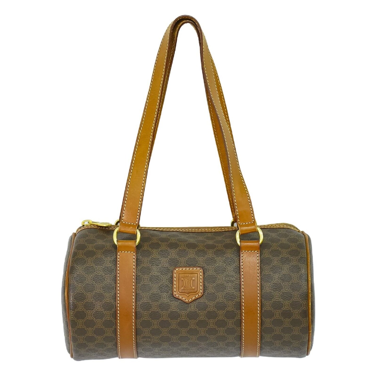 Céline Macadam, Brown, Canvas, shoulder