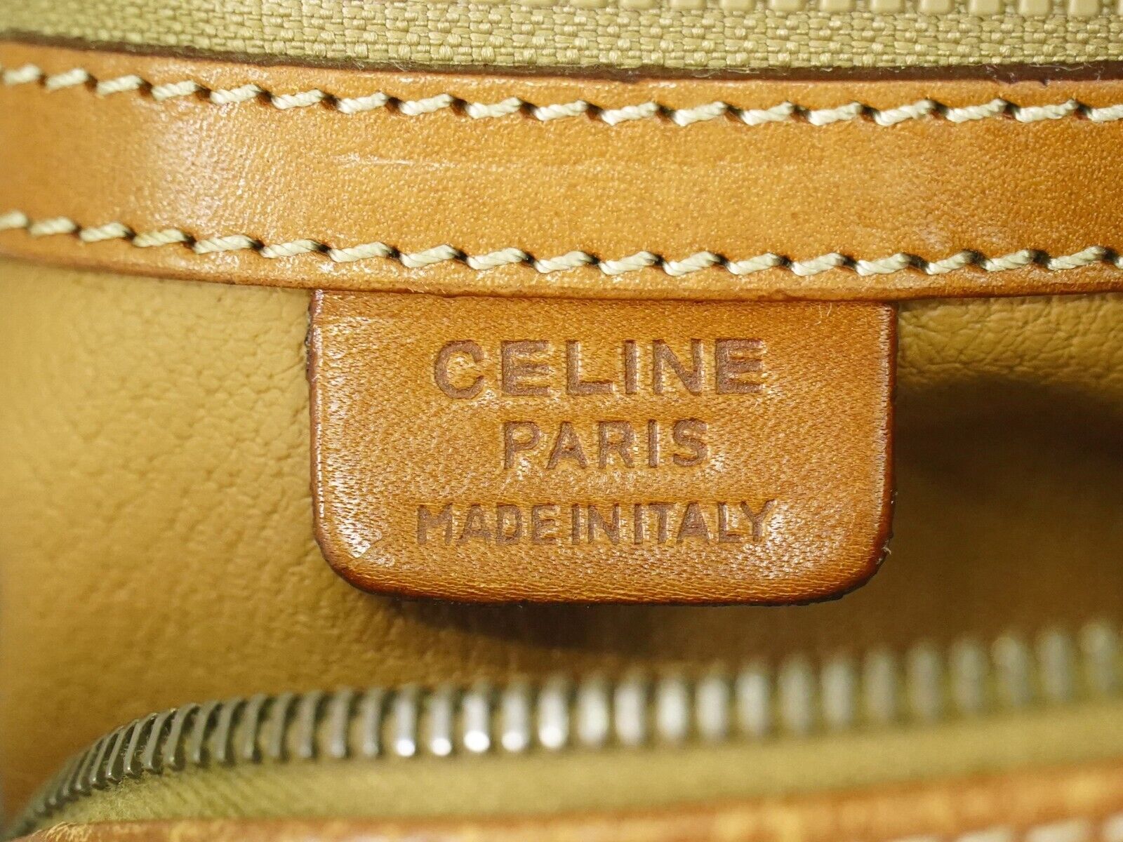 Céline Macadam, Brown, Canvas, shoulder