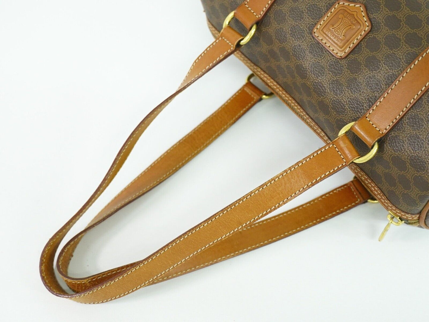 Céline Macadam, Brown, Canvas, shoulder