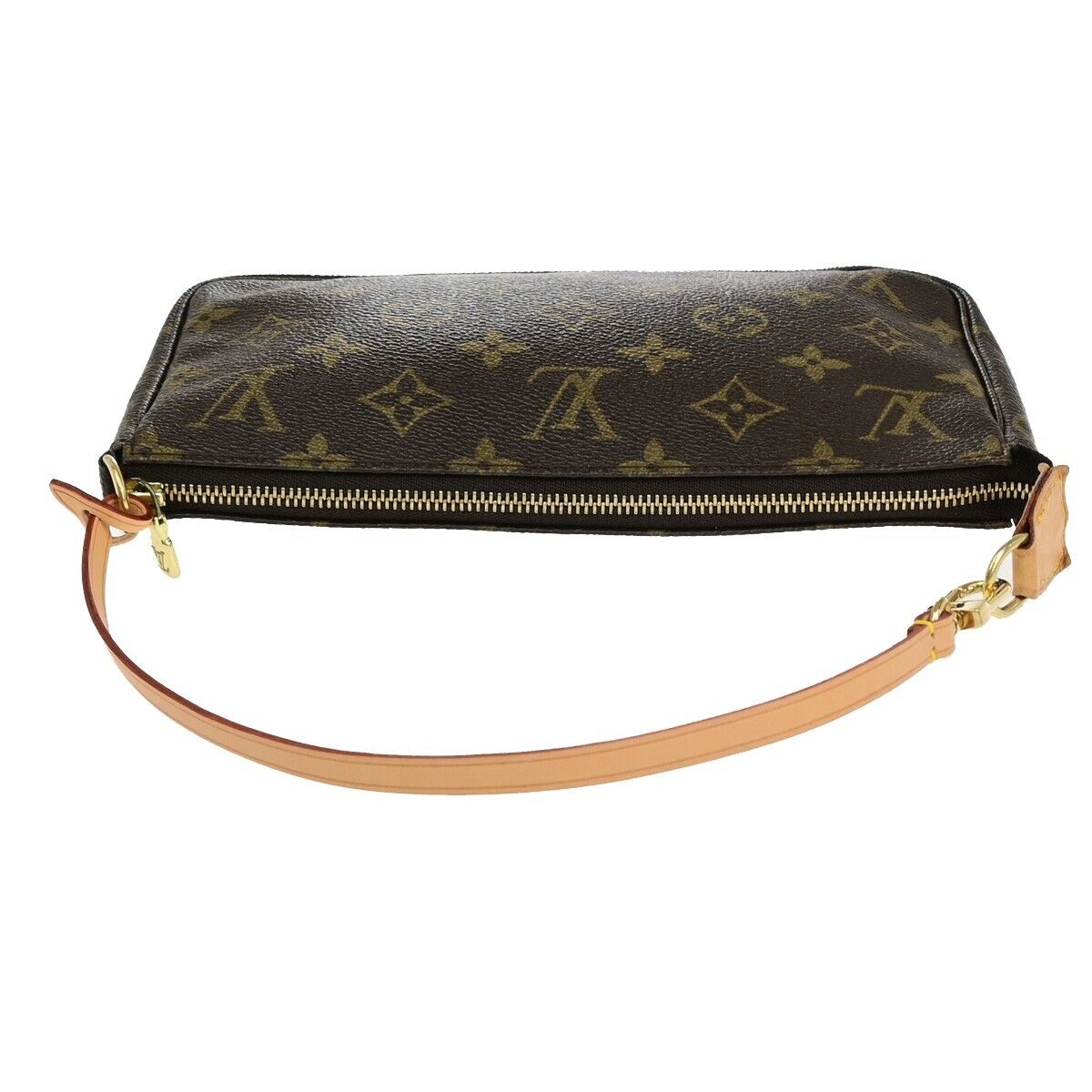 Louis Vuitton Pochette accessoires, Brown, Canvas, clutch