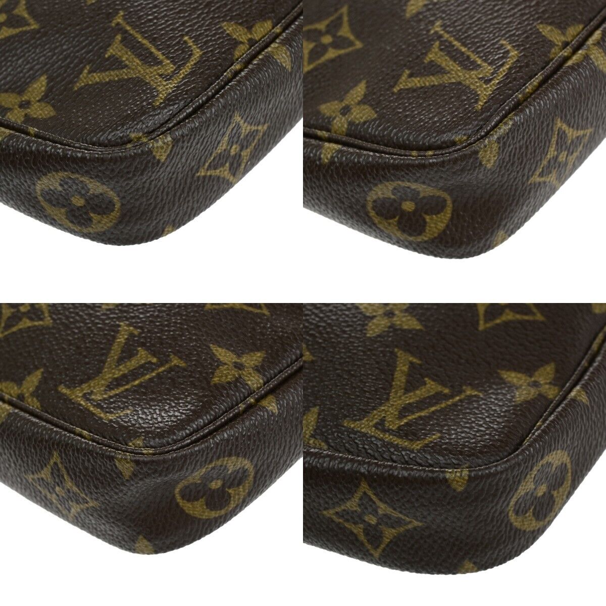 Louis Vuitton Pochette accessoires, Brown, Canvas, clutch