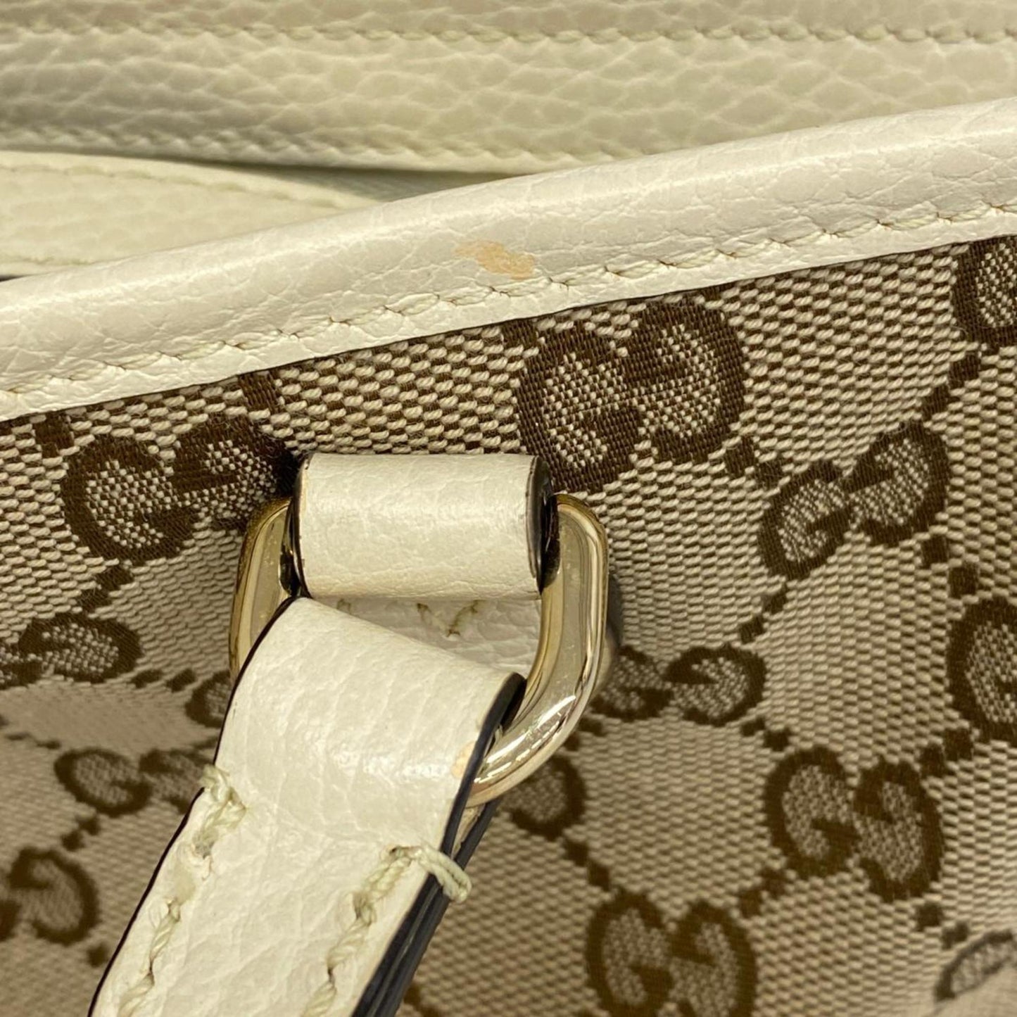 Gucci GG canvas, Beige, Canvas, tote