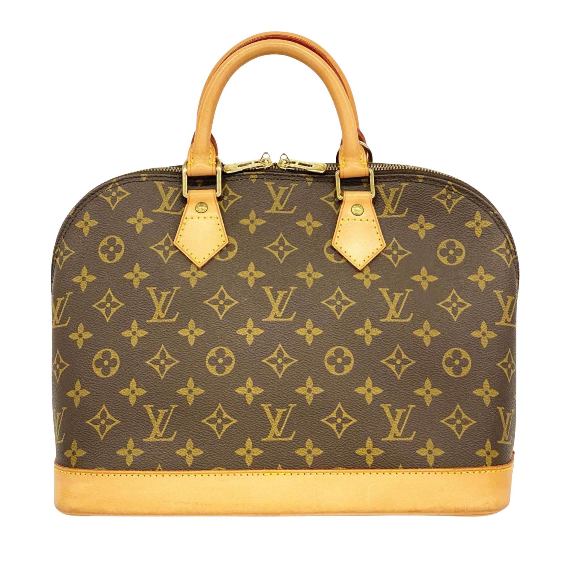 Louis Vuitton Alma, Brown, Canvas, handbag