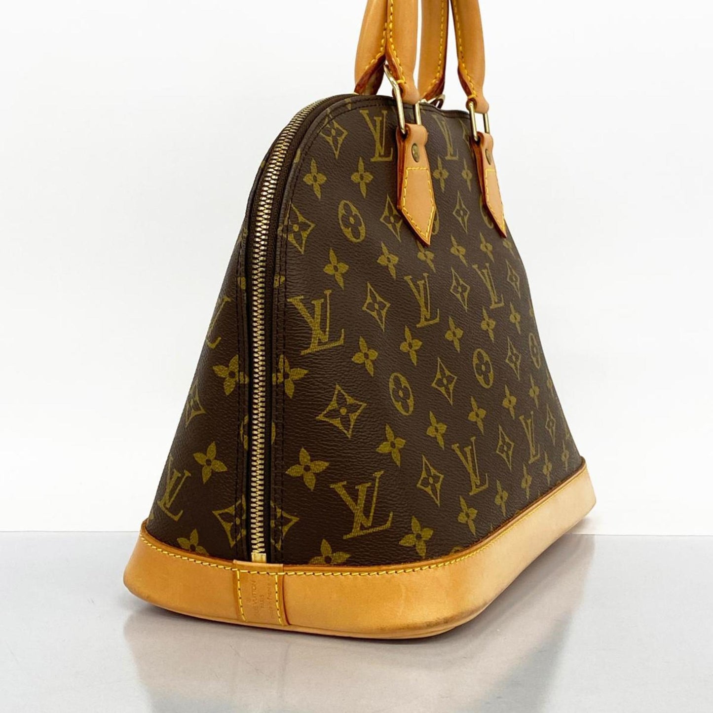 Louis Vuitton Alma, Brown, Canvas, handbag