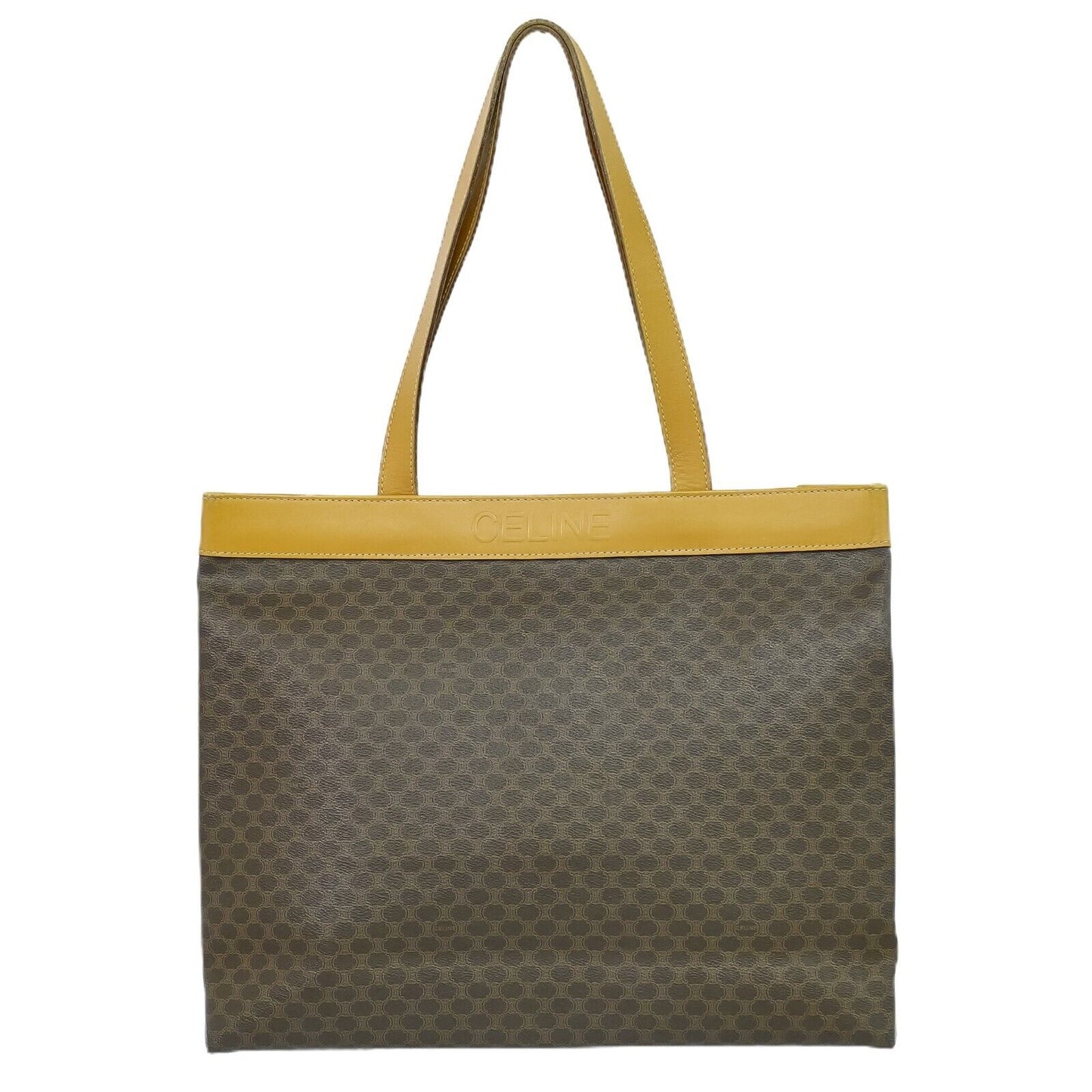 Céline Macadam, Brown, Canvas, tote