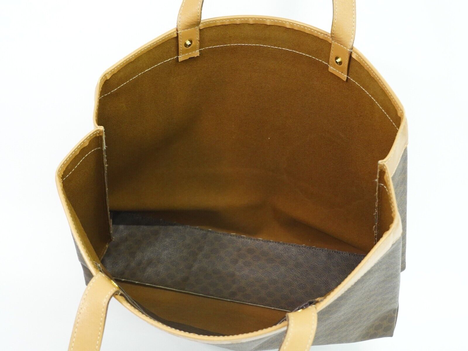 Céline Macadam, Brown, Canvas, tote