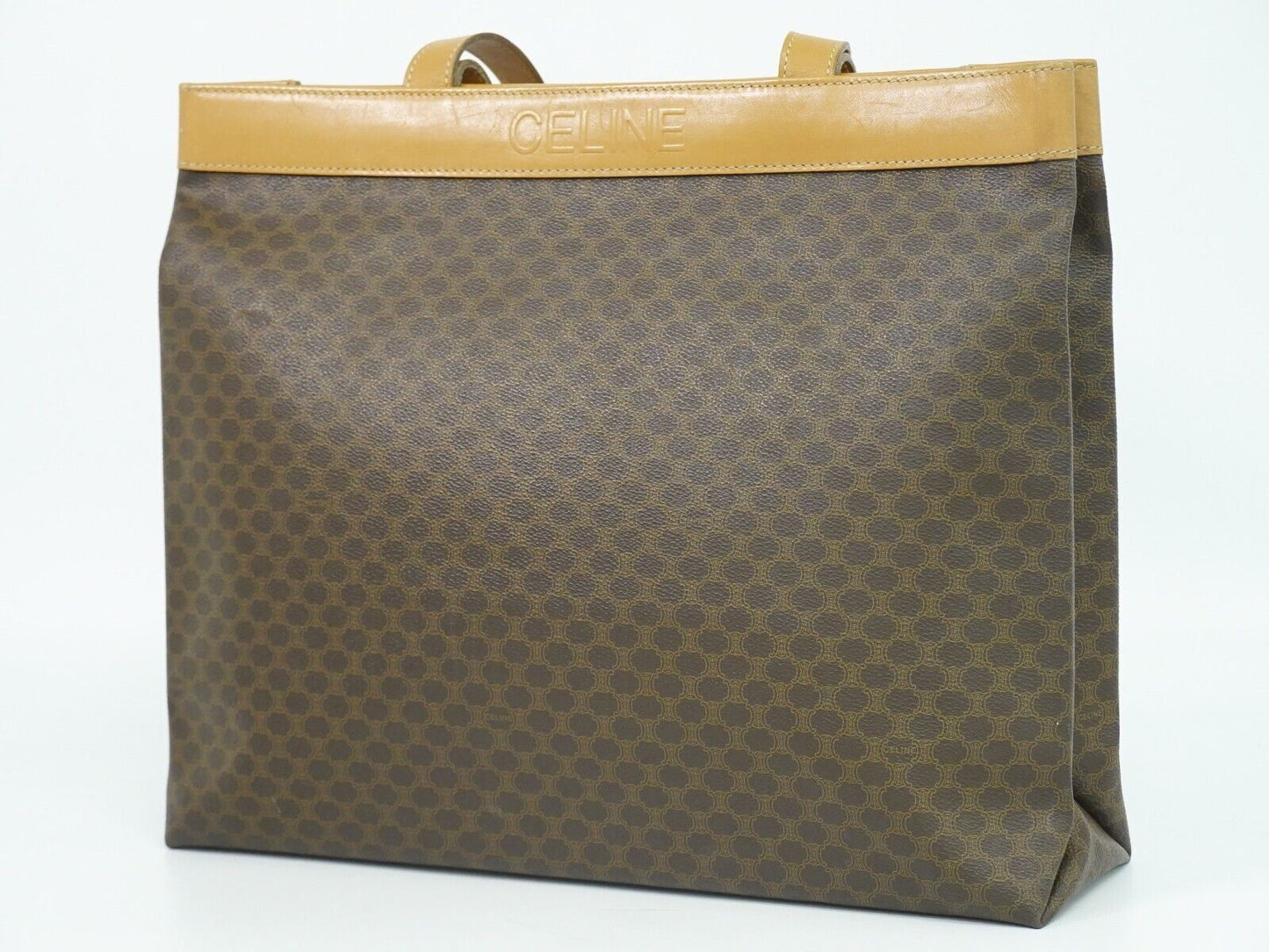 Céline Macadam, Brown, Canvas, tote