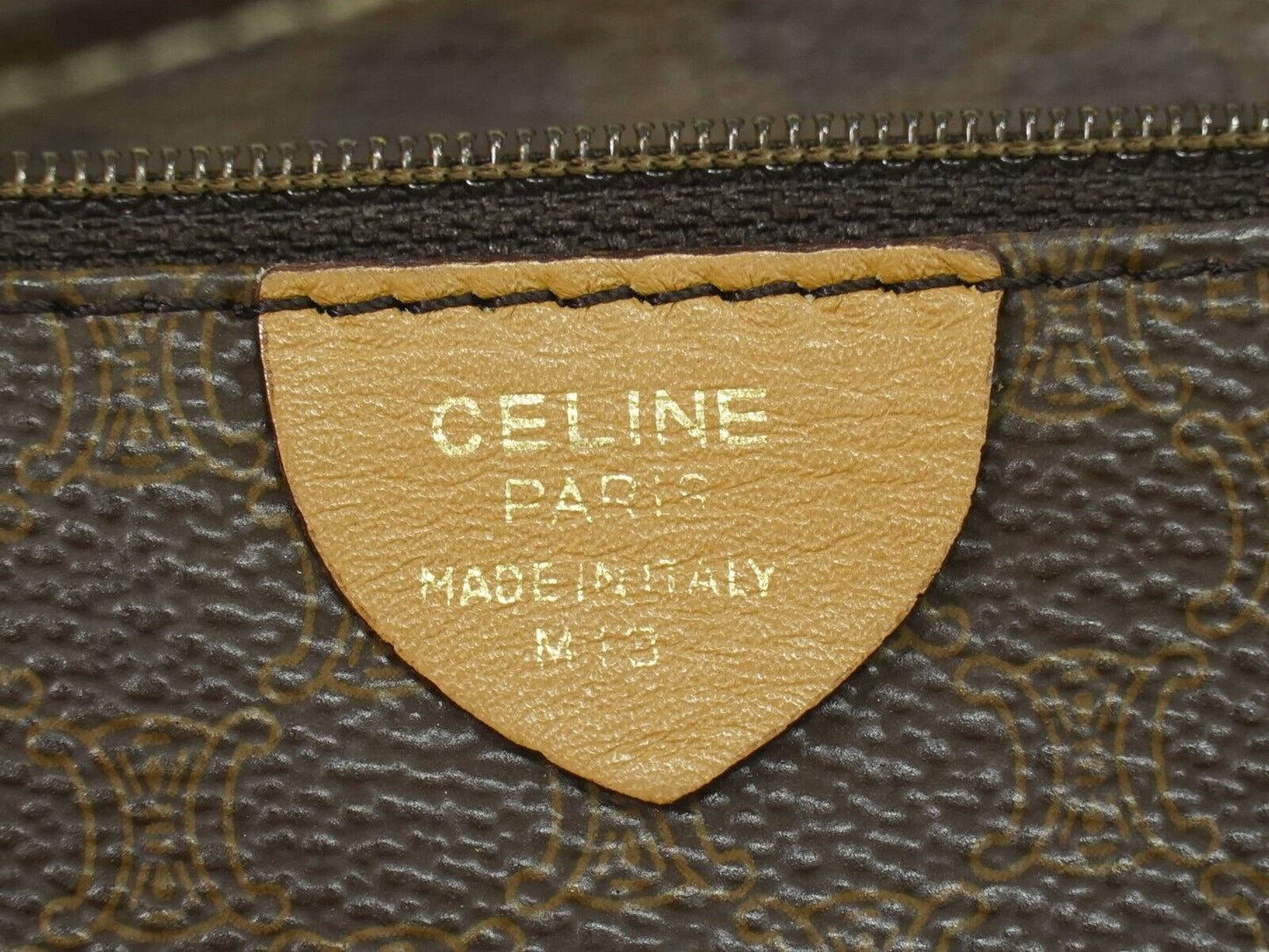 Céline Macadam, Brown, Canvas, tote