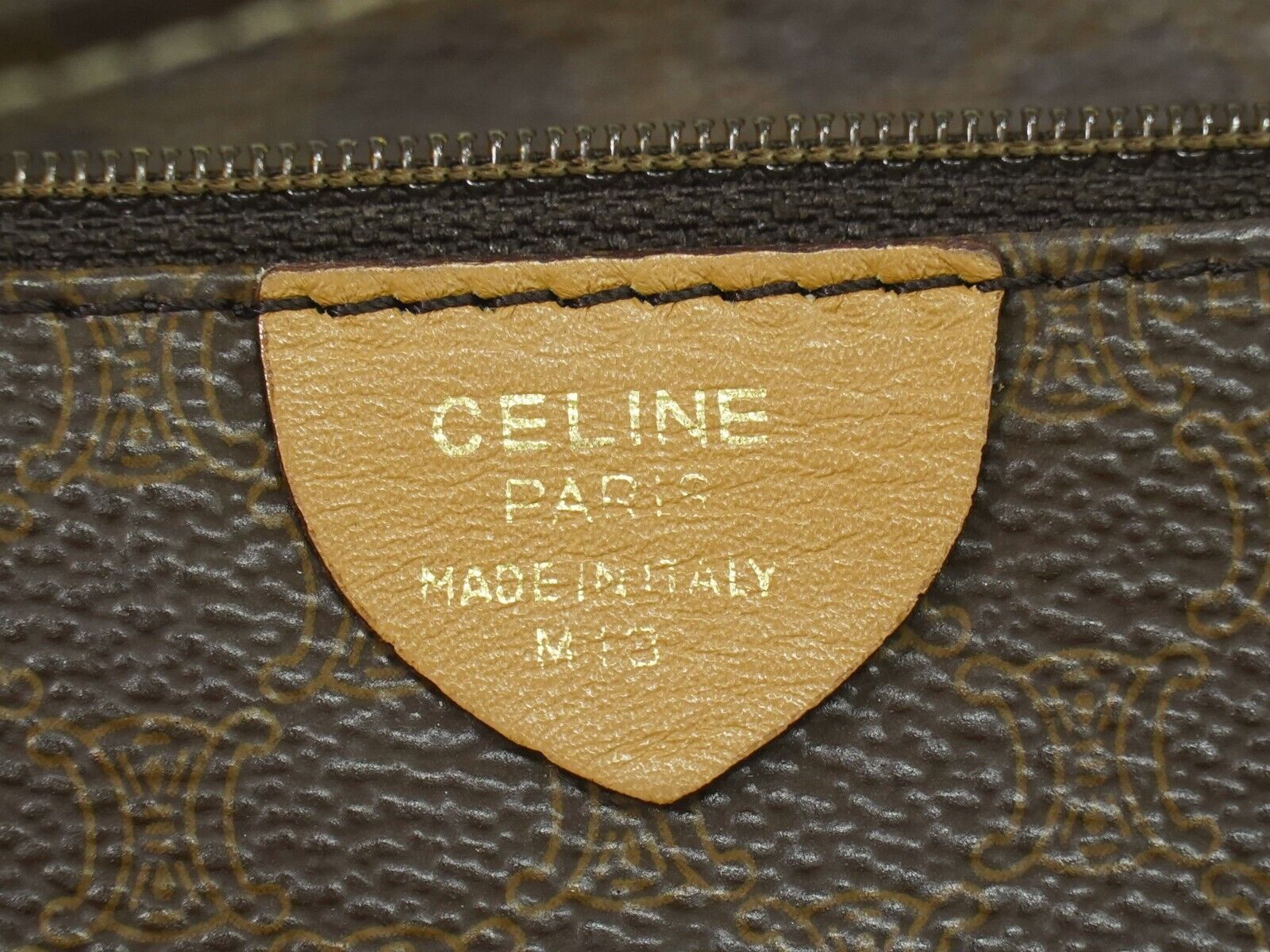 Céline Macadam, Brown, Canvas, tote