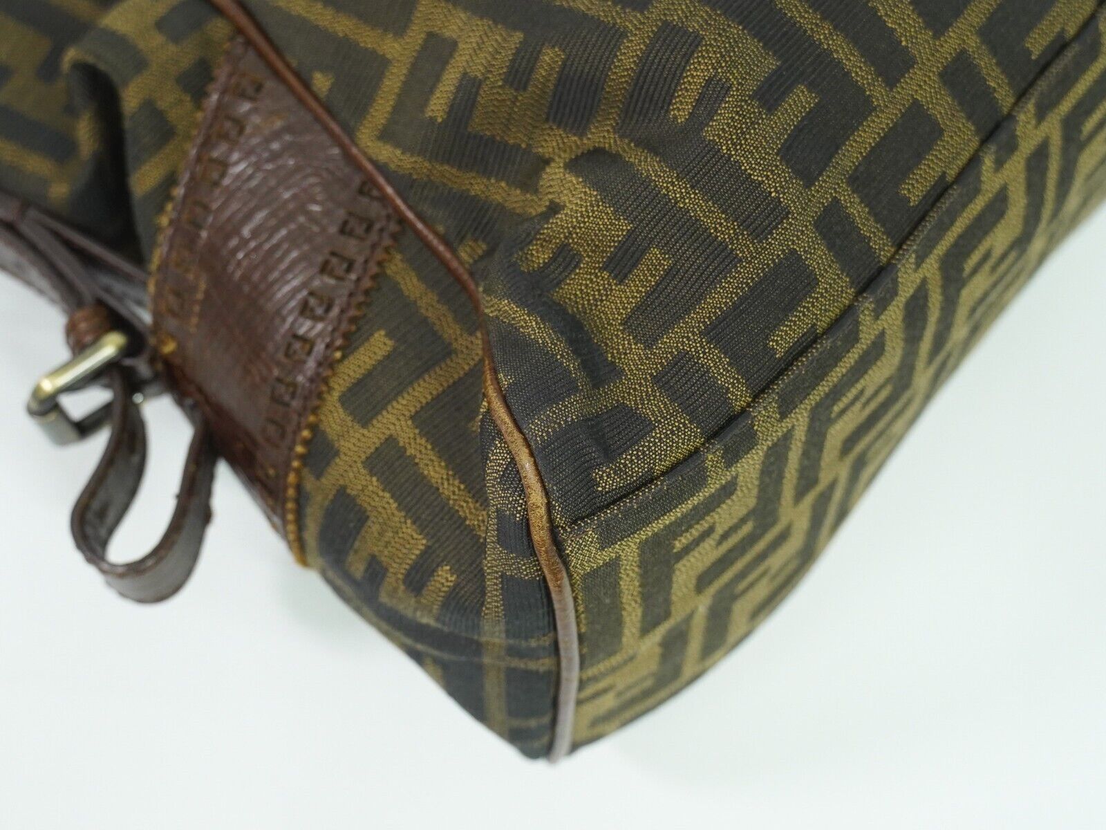 Fendi Etniko, Brown, Canvas, handbag