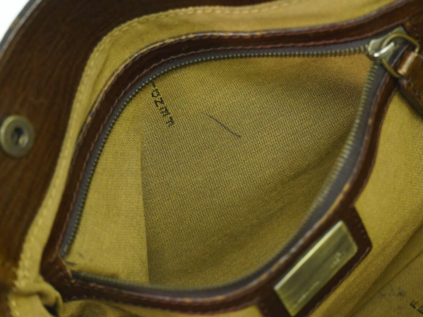 Fendi Etniko, Brown, Canvas, handbag