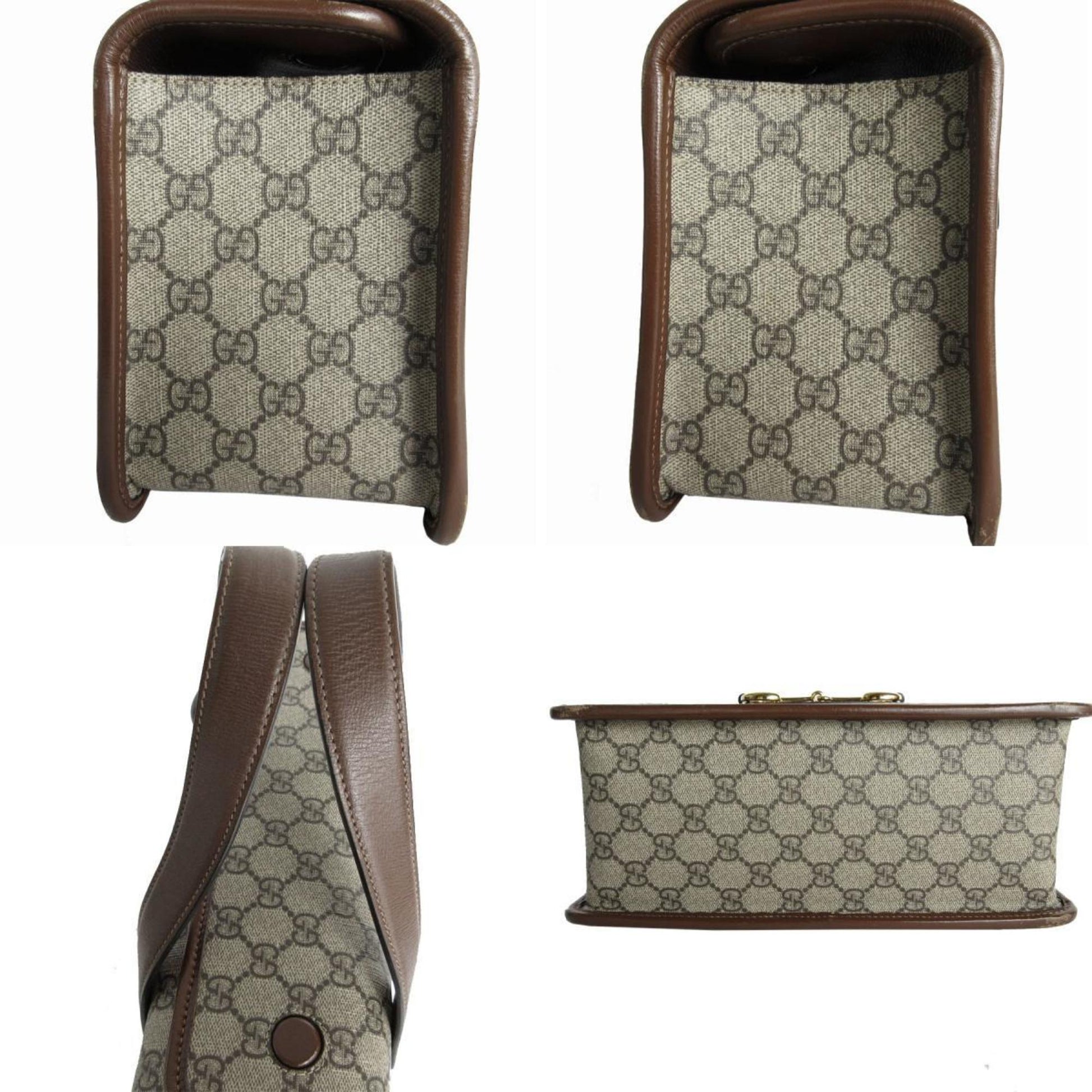 Gucci Horsebit, Beige, Canvas, handbag