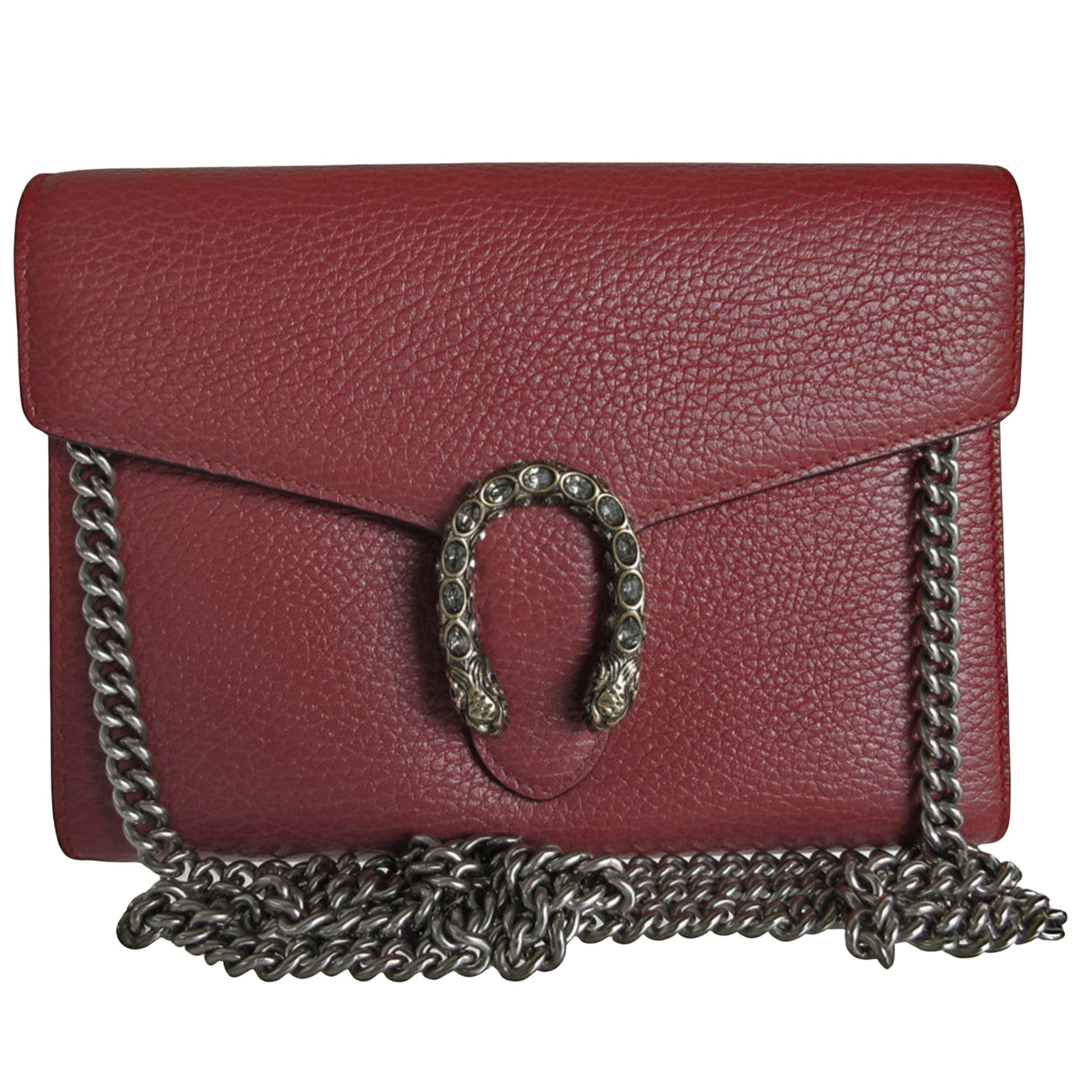 Gucci Dionysus, Burgundy, Leather, shoulder