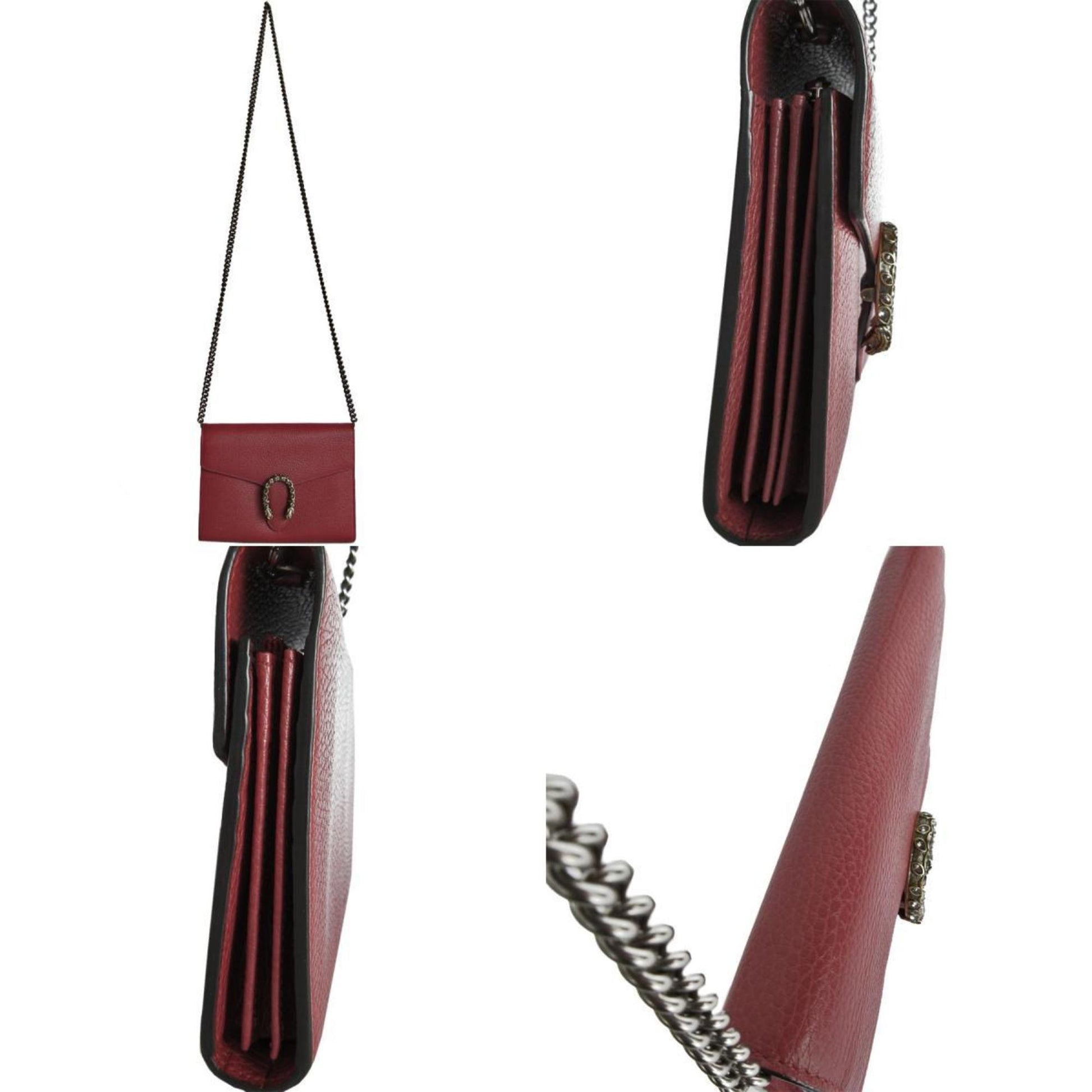 Gucci Dionysus, Burgundy, Leather, shoulder