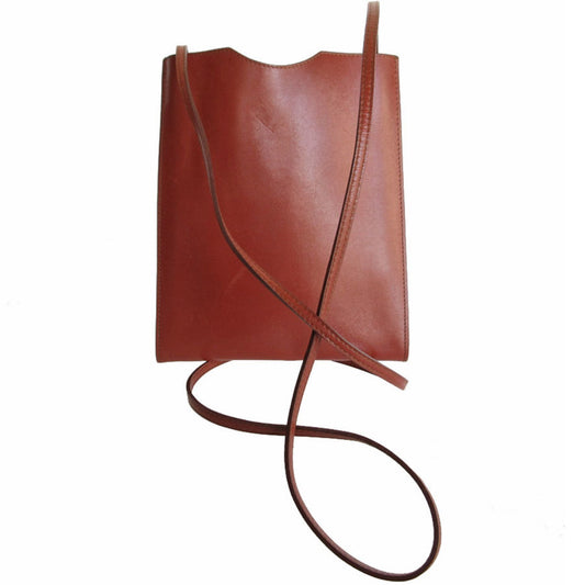 Hermès Onimetou, Brown, Leather, shoulder