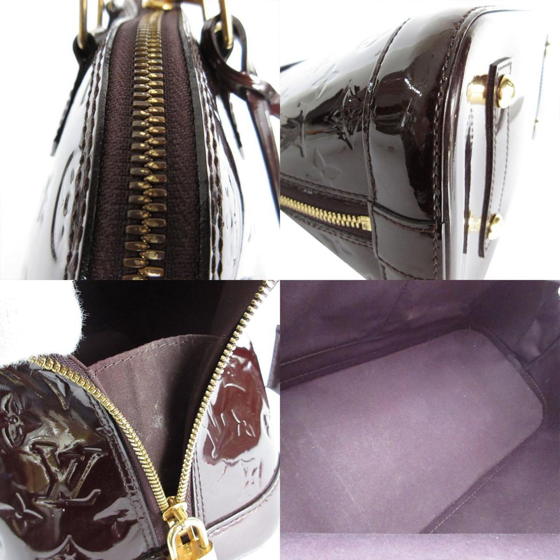 Louis Vuitton Alma, Burgundy, Canvas, handbag