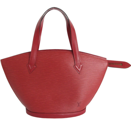 Louis Vuitton Saint Jacques, Red, Leather, handbag
